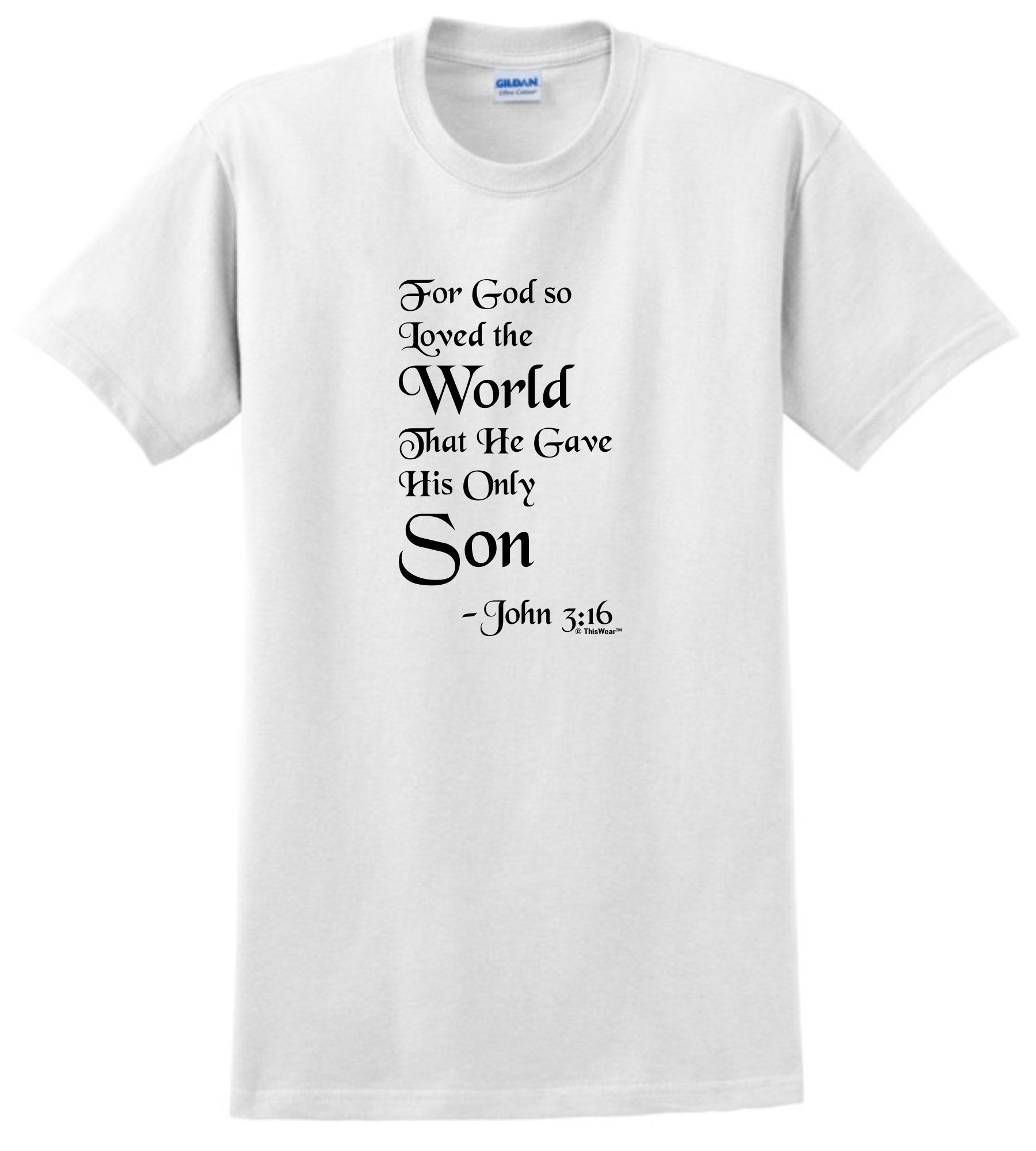 front of shirt White