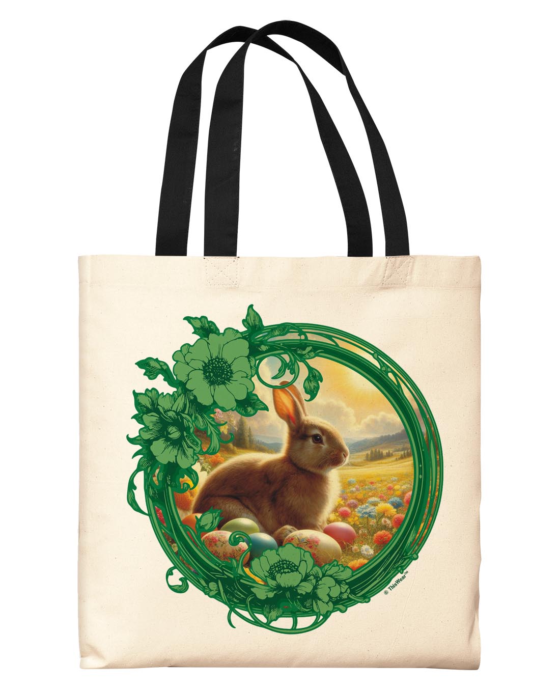 front view of tote bag