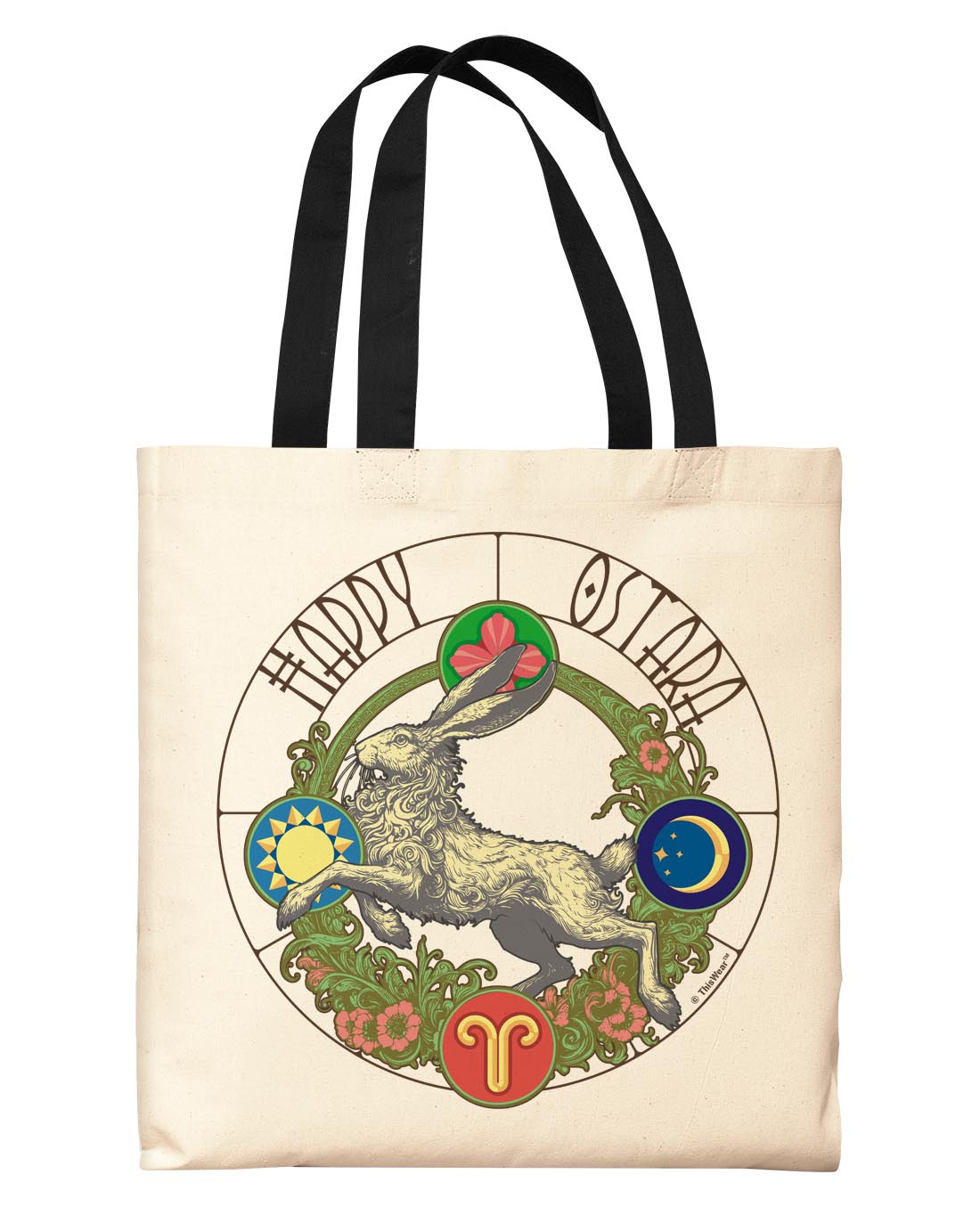 front view of tote bag