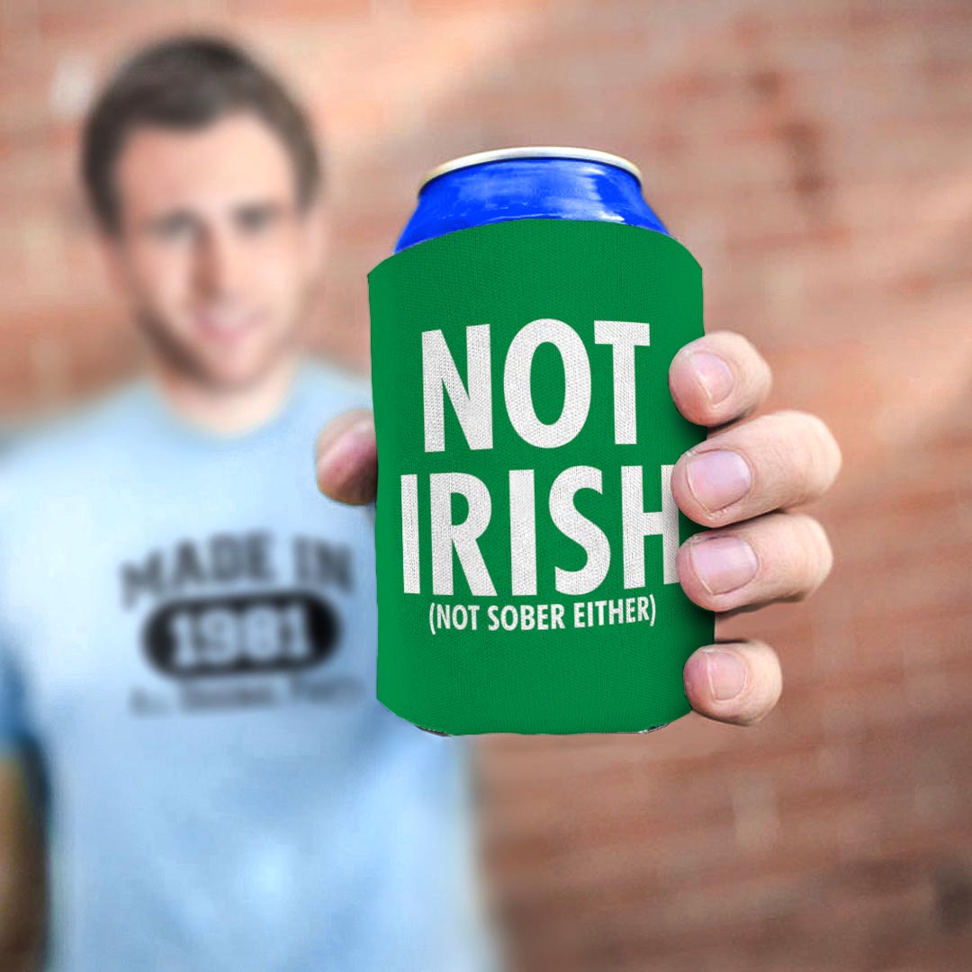 man holding drink sleeve