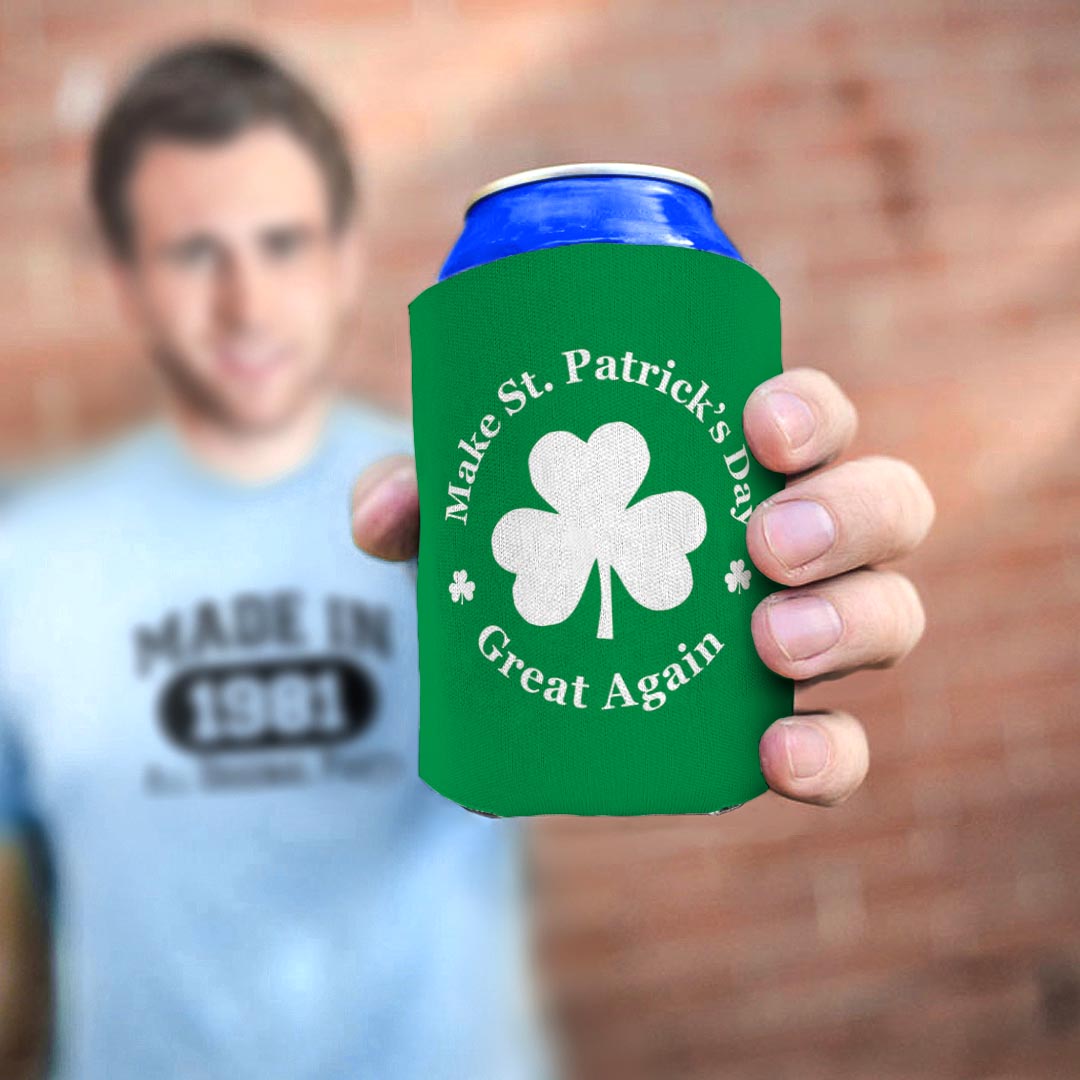 man holding drink sleeve