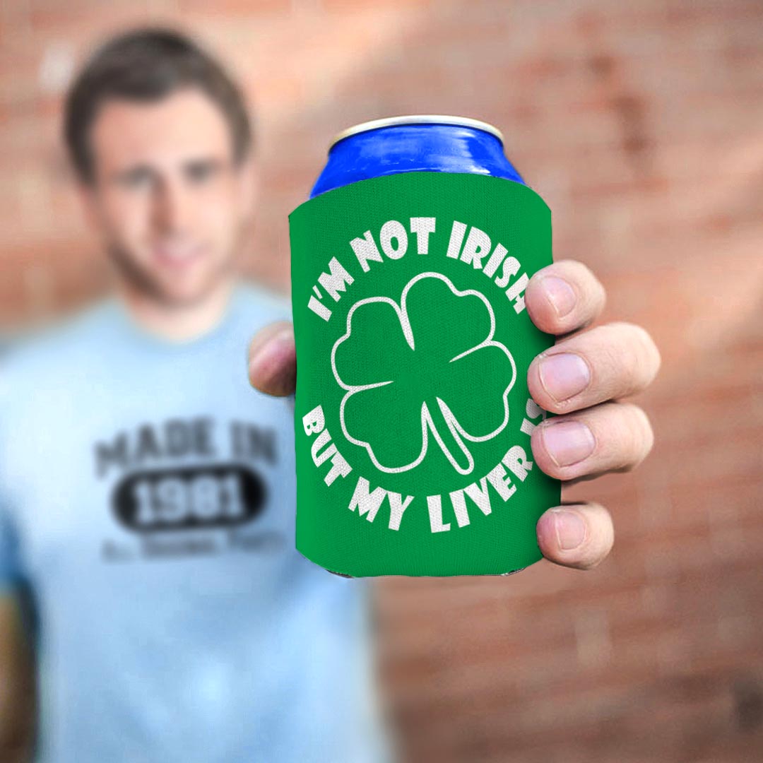 man holding drink sleeve