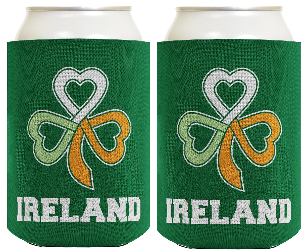Ireland Keltic Knot Shamrock Standard or Slim Can Thermocooler Drink Sleeve