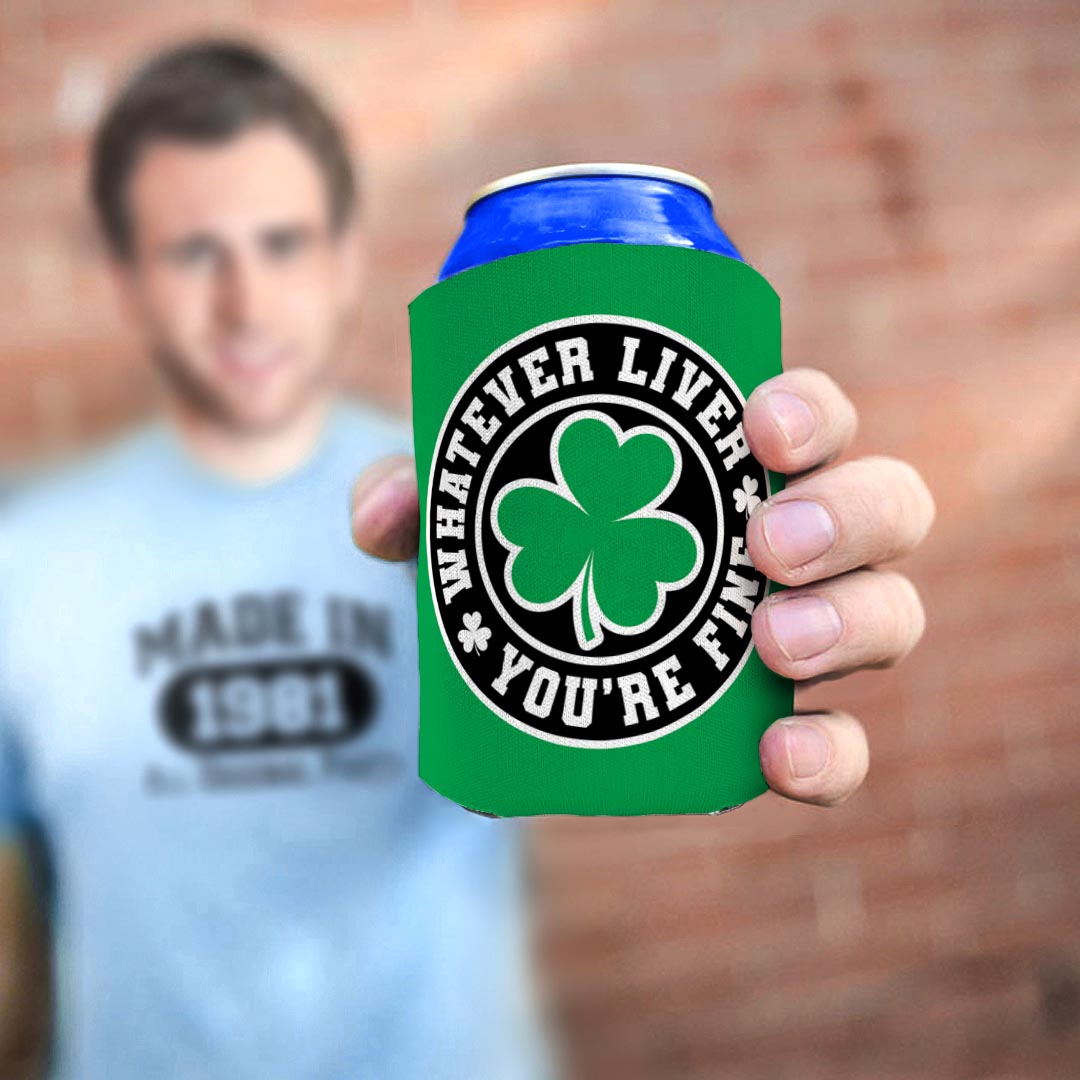 man holding drink sleeve