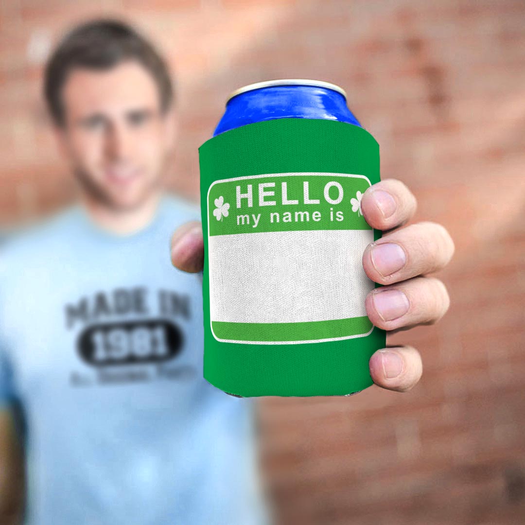 man holding drink sleeve
