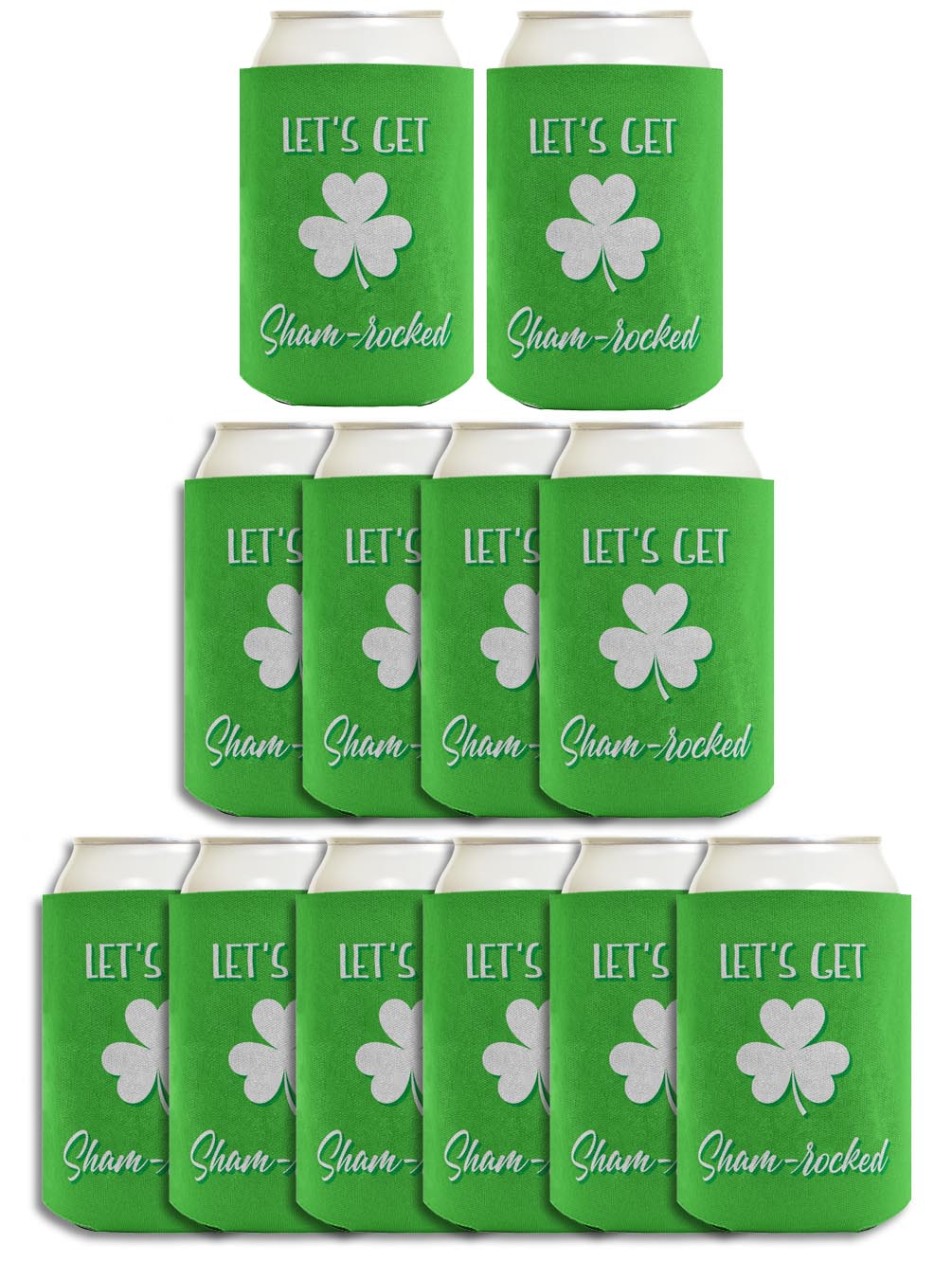 Lets Get Shamrocked Standard or Slim Can Thermocooler Drink Sleeve