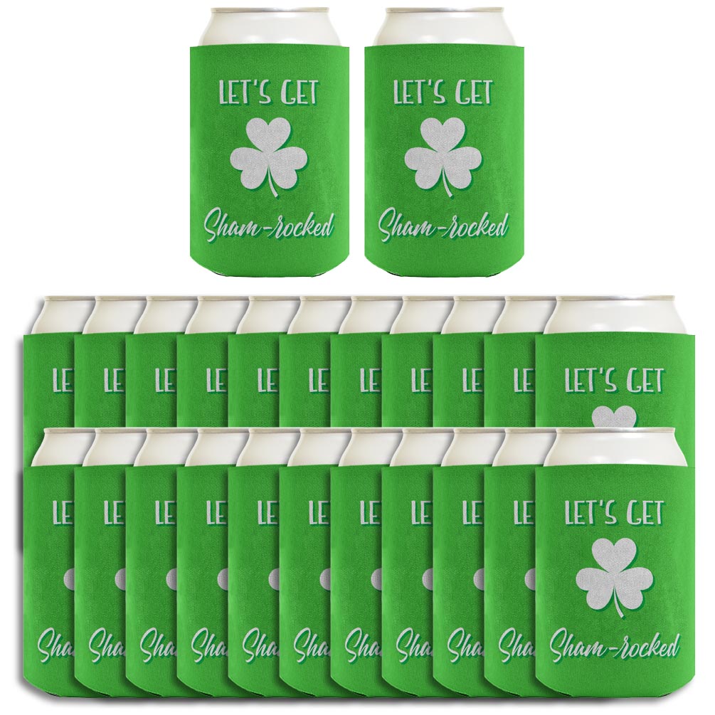 Lets Get Shamrocked Standard or Slim Can Thermocooler Drink Sleeve