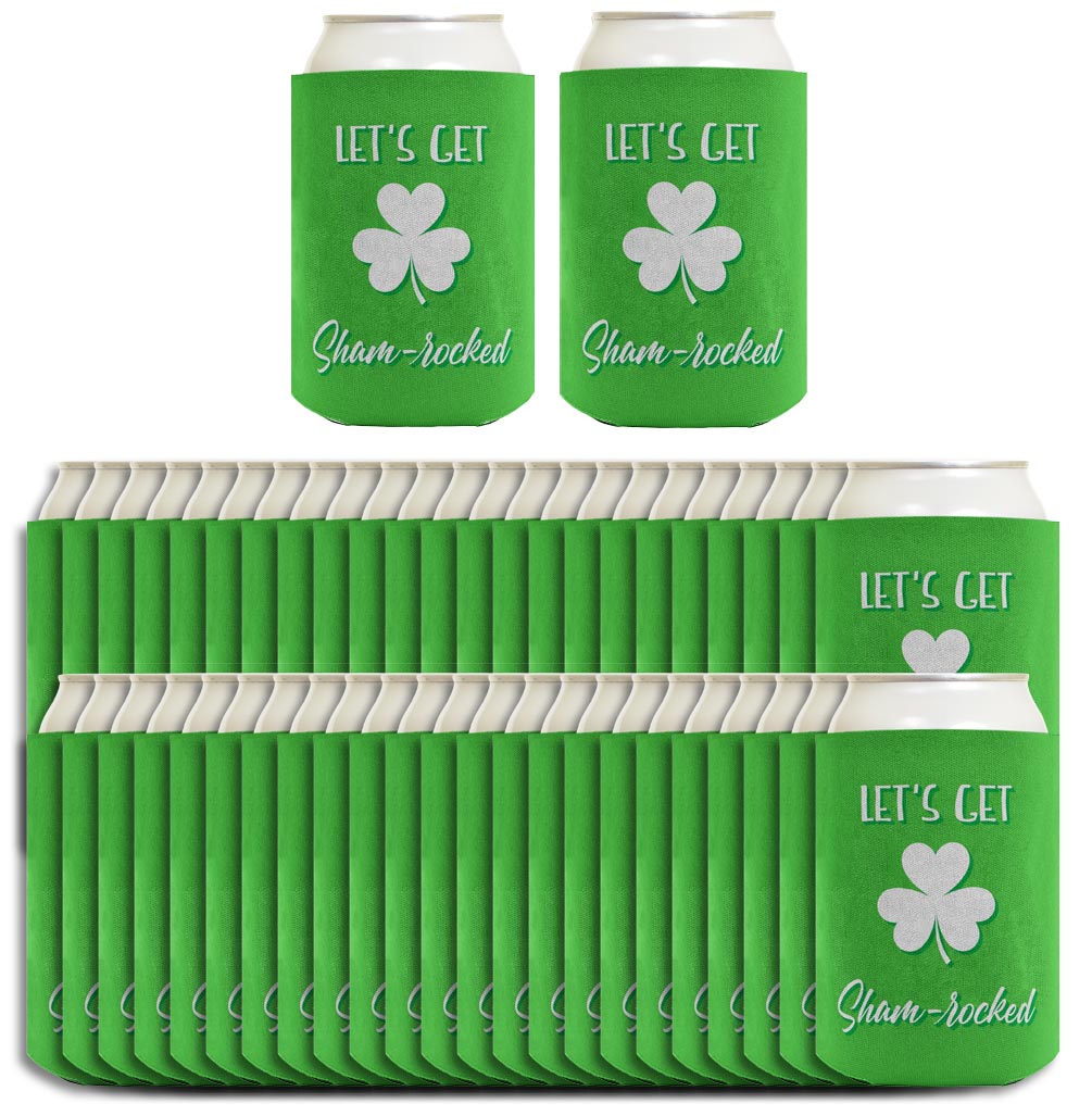 Lets Get Shamrocked Standard or Slim Can Thermocooler Drink Sleeve