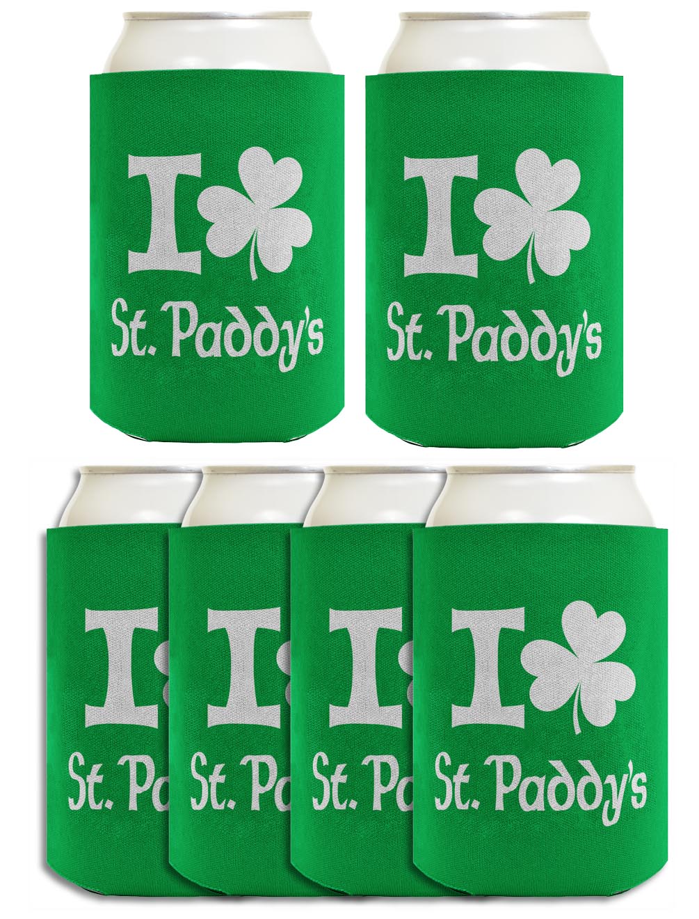 I Shamrock St Paddys Standard or Slim Can Thermocooler Drink Sleeve