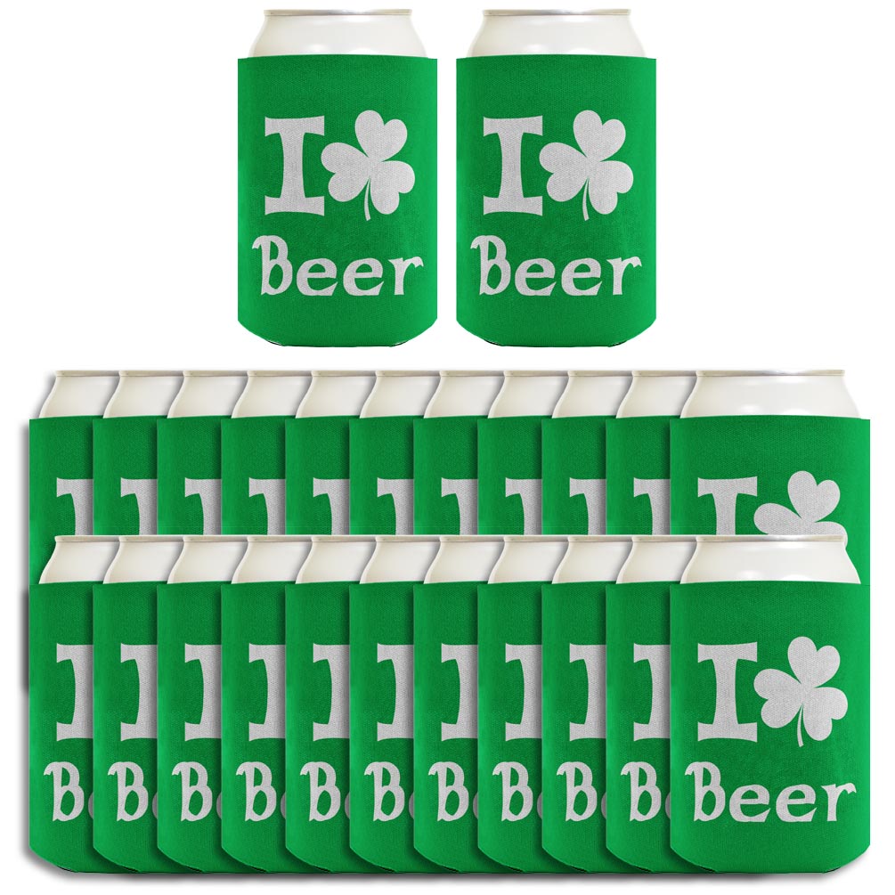 I Shamrock Beer Standard or Slim Can Thermocooler Drink Sleeve