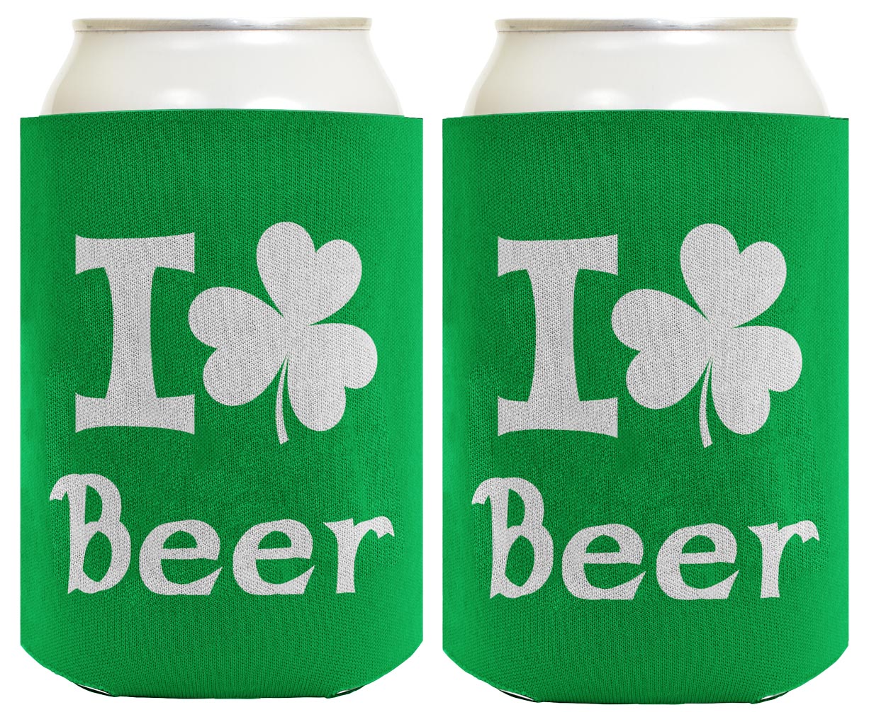 I Shamrock Beer Standard or Slim Can Thermocooler Drink Sleeve
