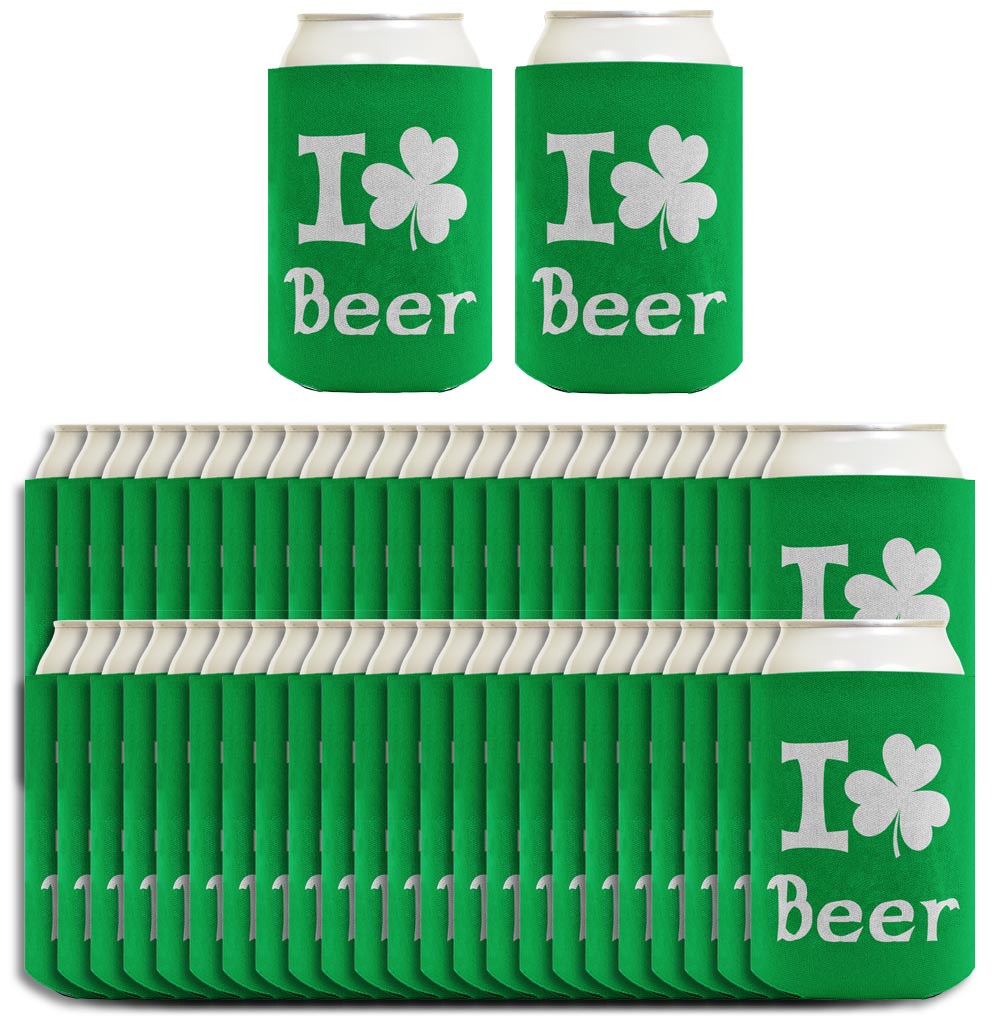 I Shamrock Beer Standard or Slim Can Thermocooler Drink Sleeve