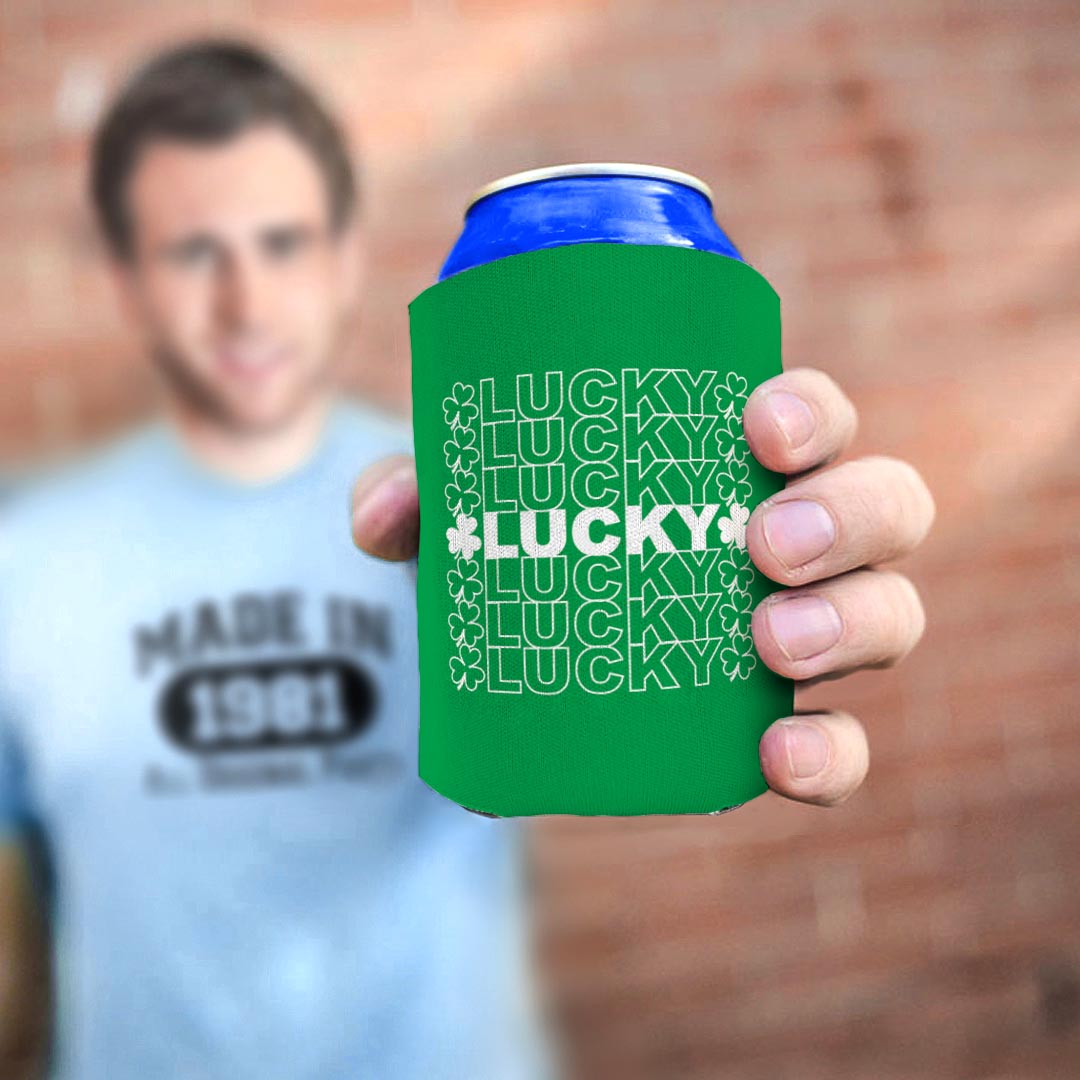 man holding drink sleeve