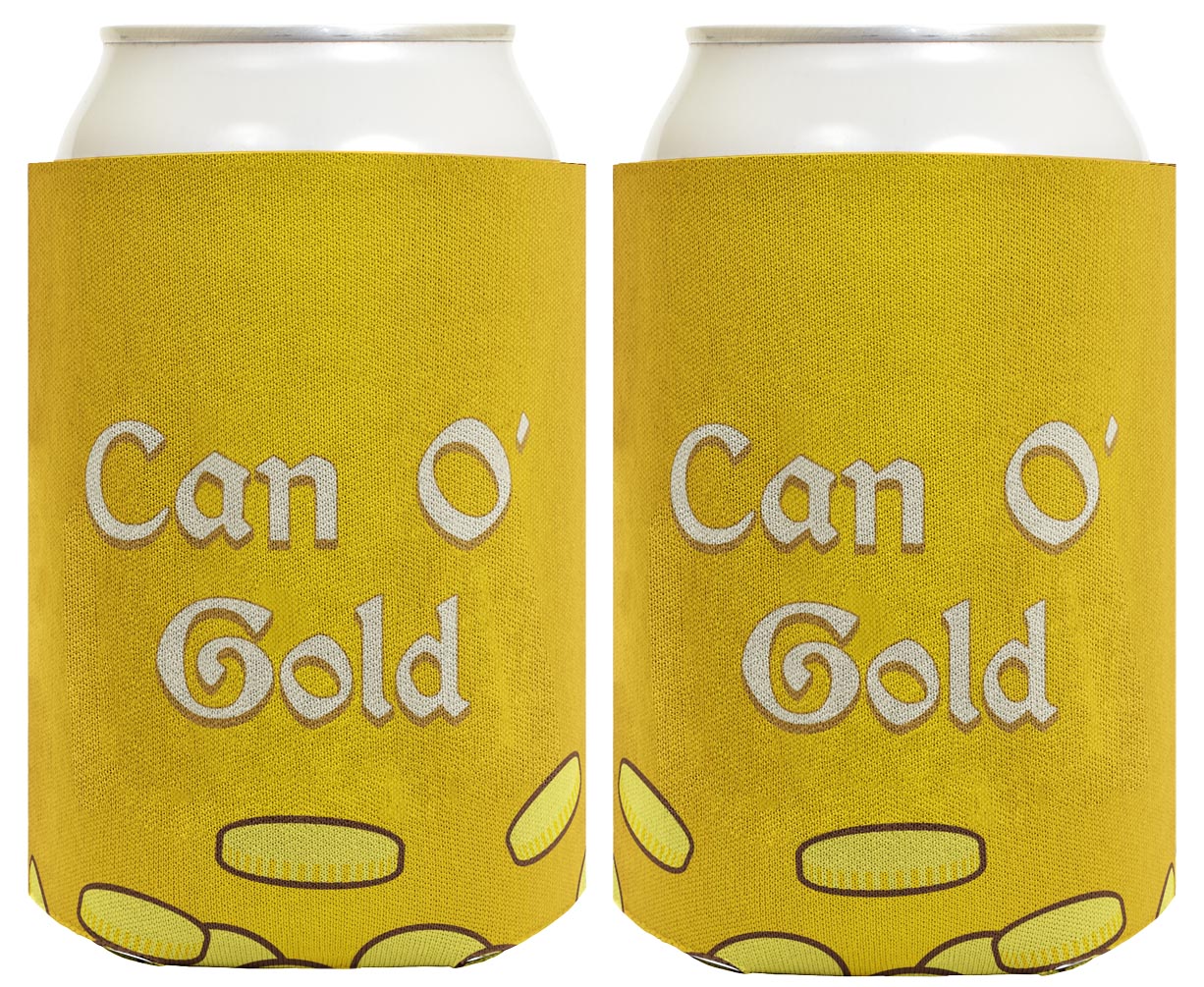 St Patricks Can O Gold Standard or Slim Can Thermocooler Drink Sleeve