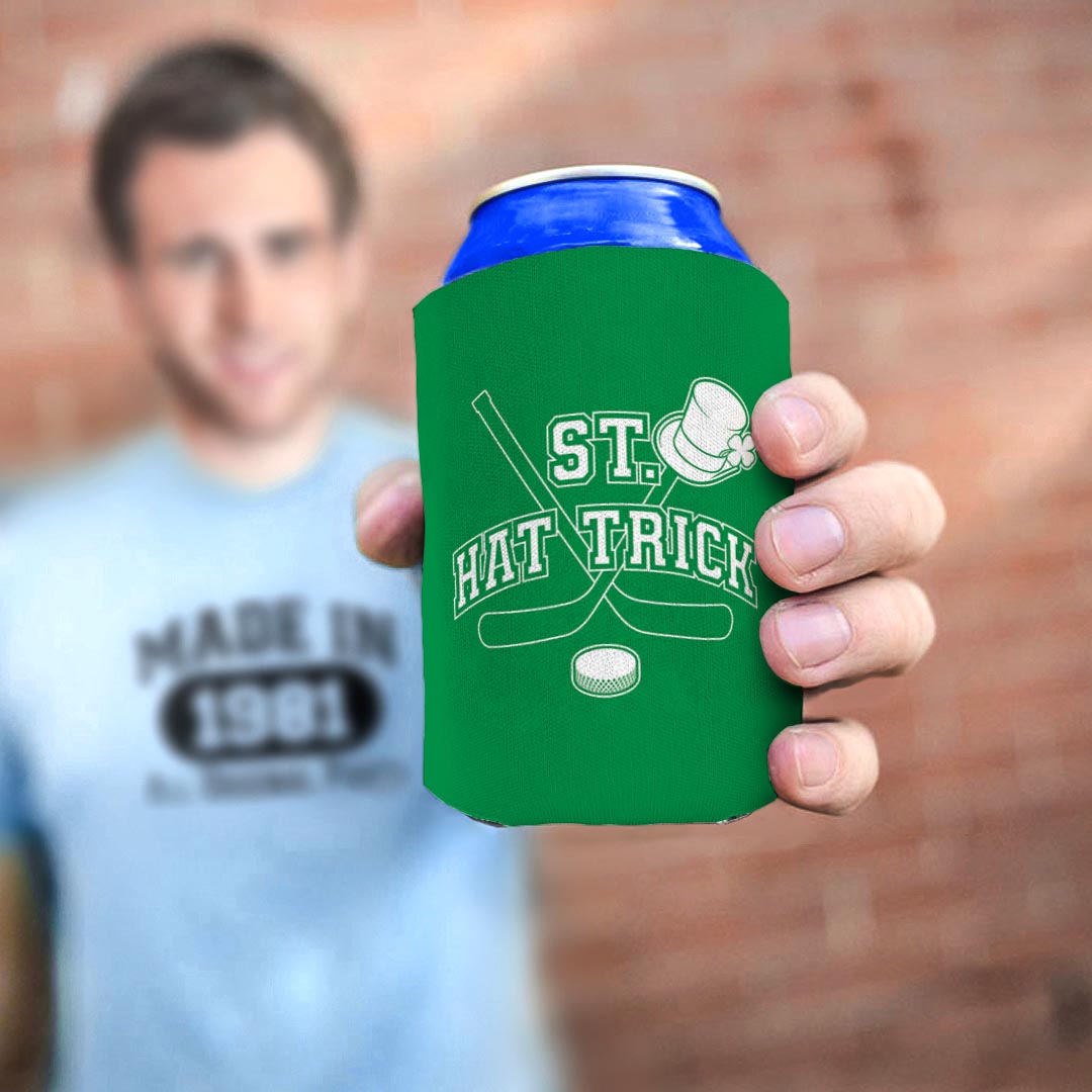 man holding drink sleeve