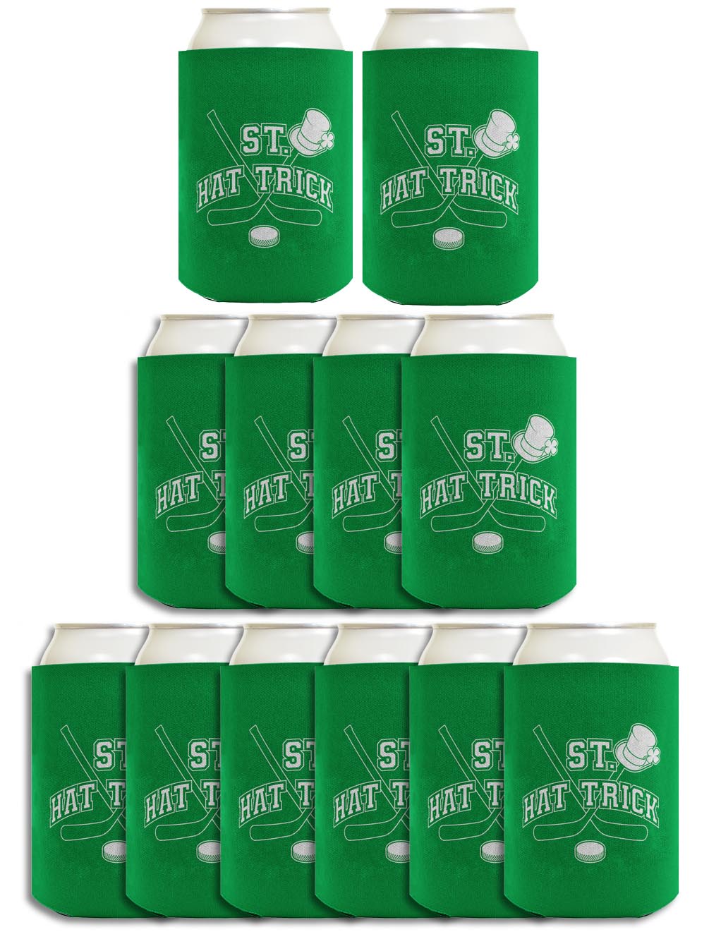 St Patricks Pun St Hat Trick Standard or Slim Can Thermocooler Drink Sleeve
