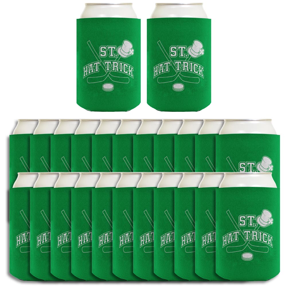 St Patricks Pun St Hat Trick Standard or Slim Can Thermocooler Drink Sleeve