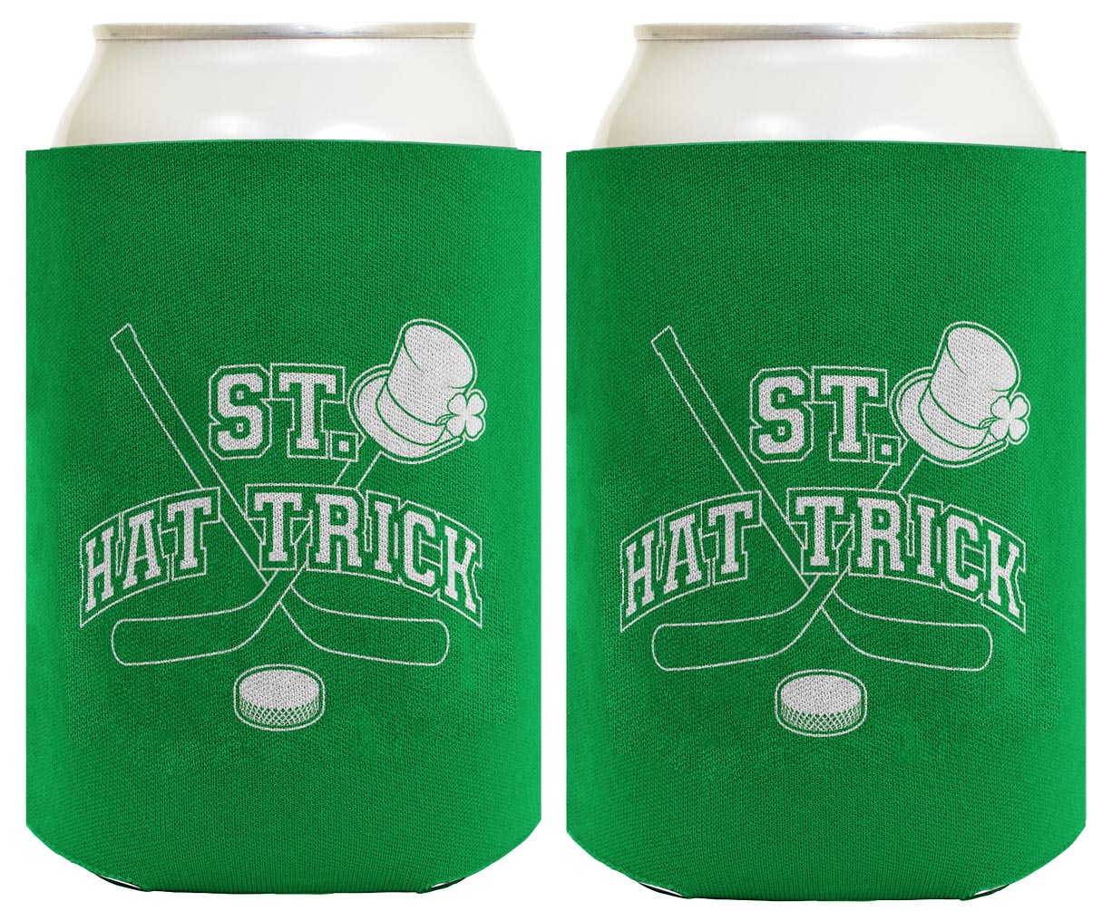 St Patricks Pun St Hat Trick Standard or Slim Can Thermocooler Drink Sleeve