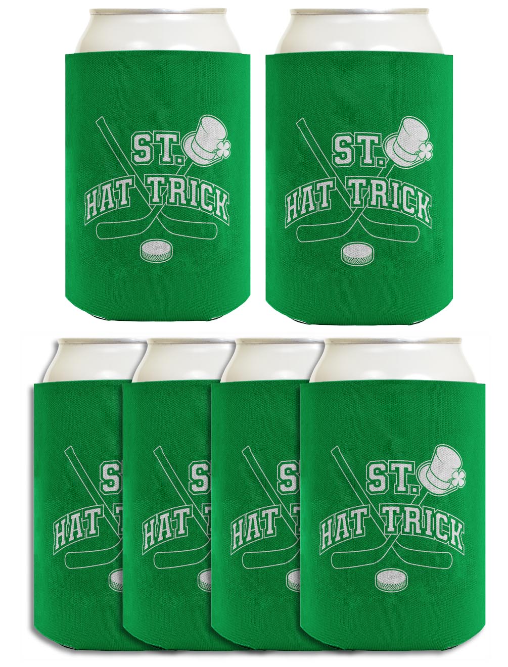 St Patricks Pun St Hat Trick Standard or Slim Can Thermocooler Drink Sleeve