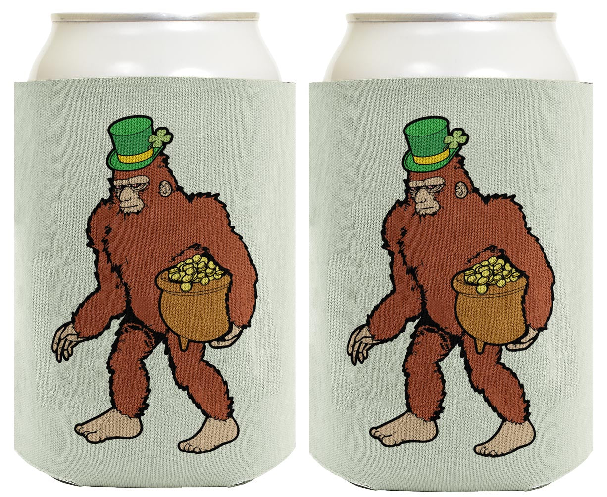 Sasquatch Leprechaun Standard or Slim Can Thermocooler Drink Sleeve