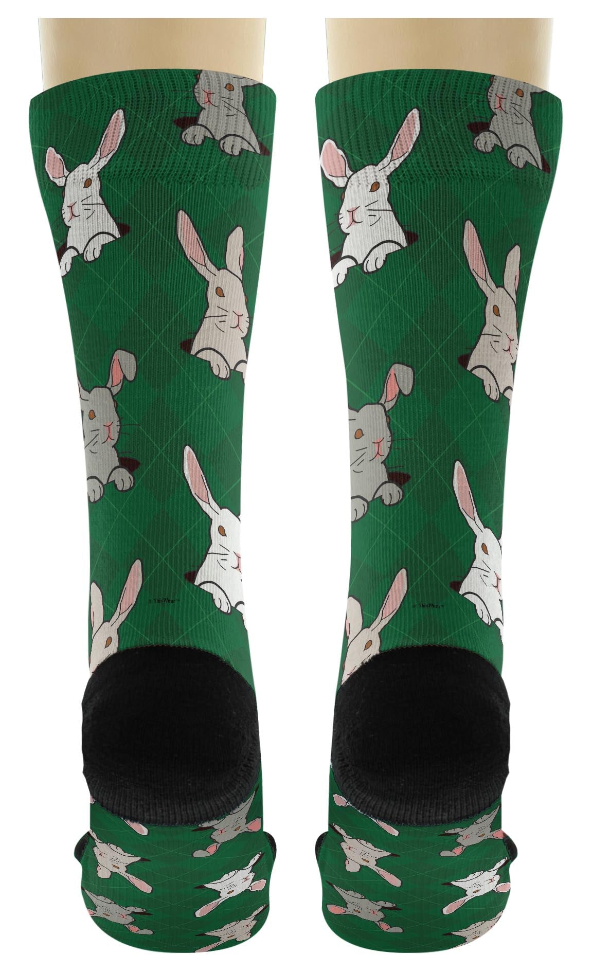 back view of a pair of socks