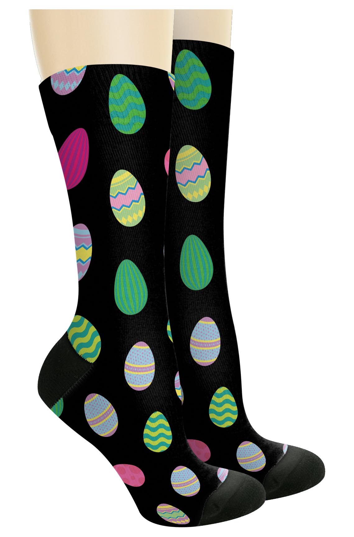 right side of a pair of socks