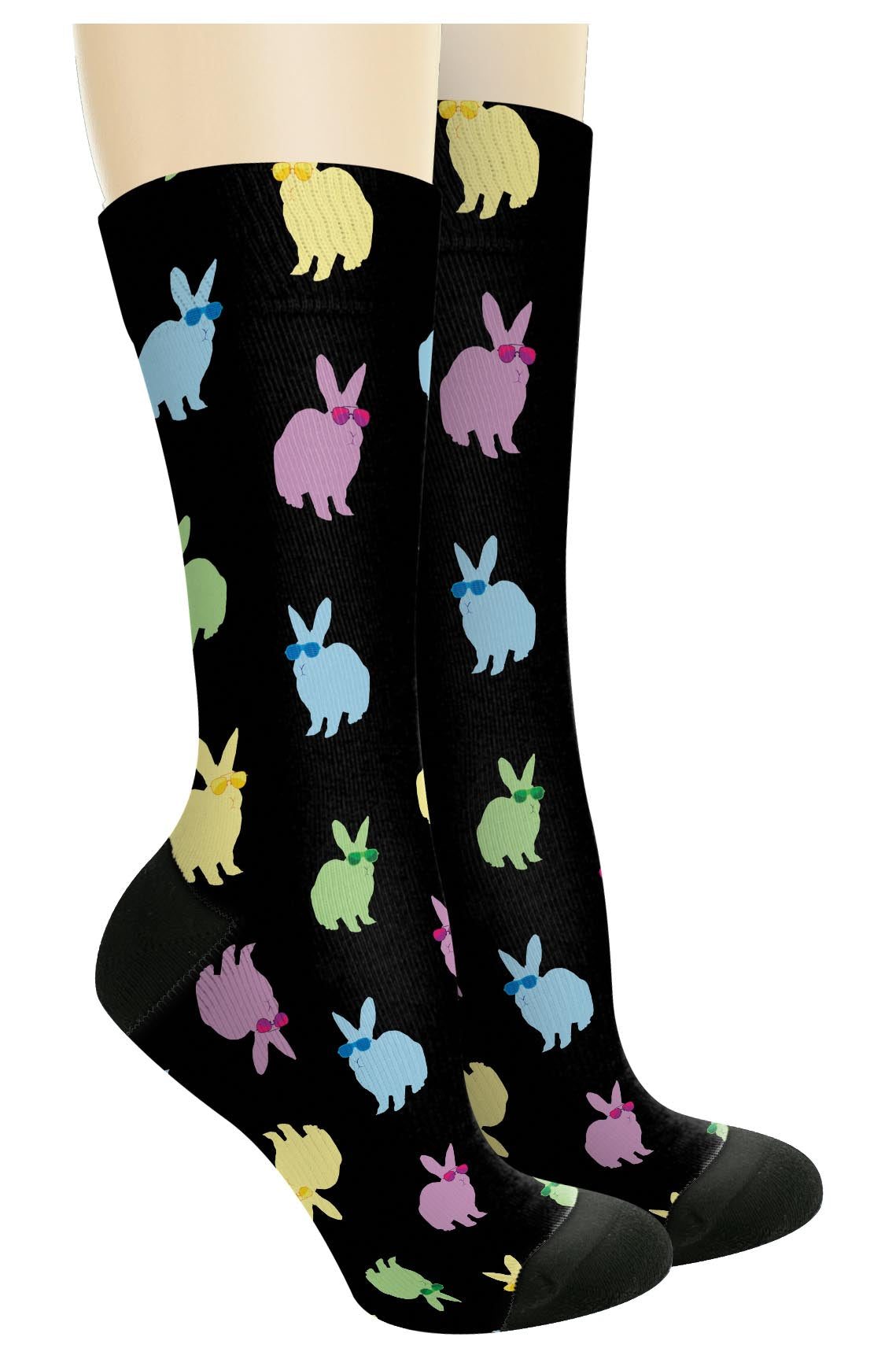 right side of a pair of socks