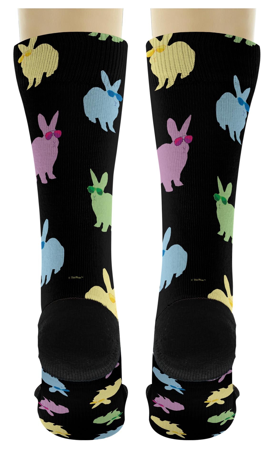 back view of a pair of socks