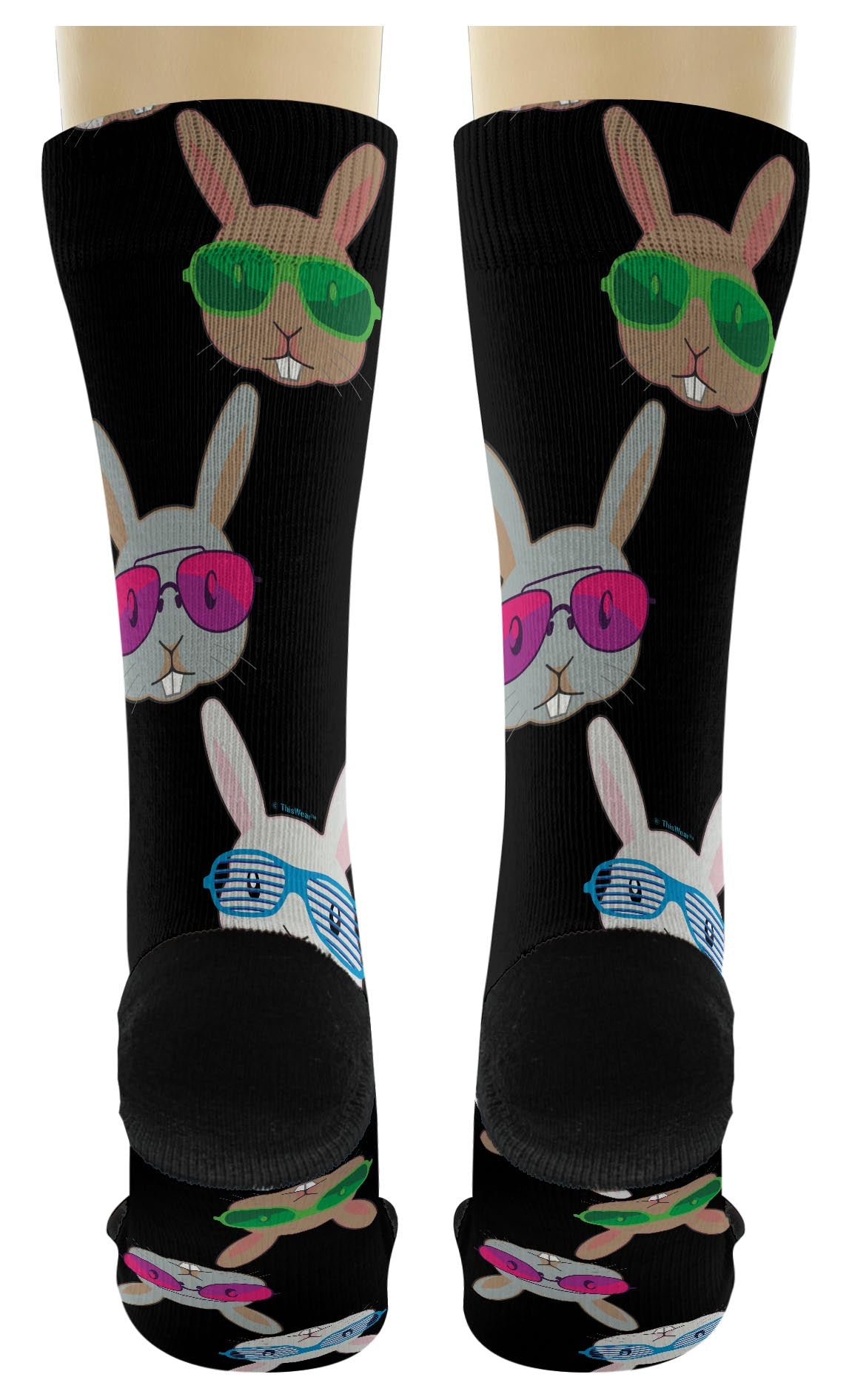 back view of a pair of socks