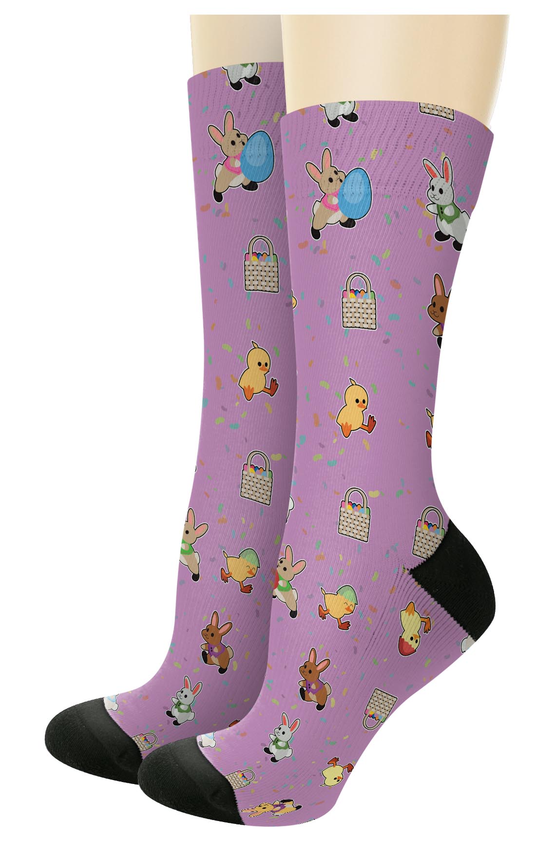 left side of a pair of socks
