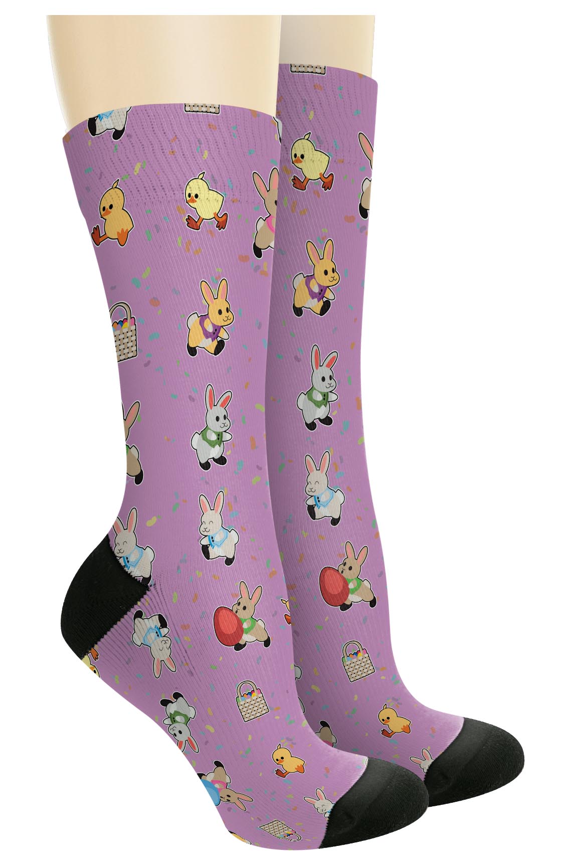 right side of a pair of socks