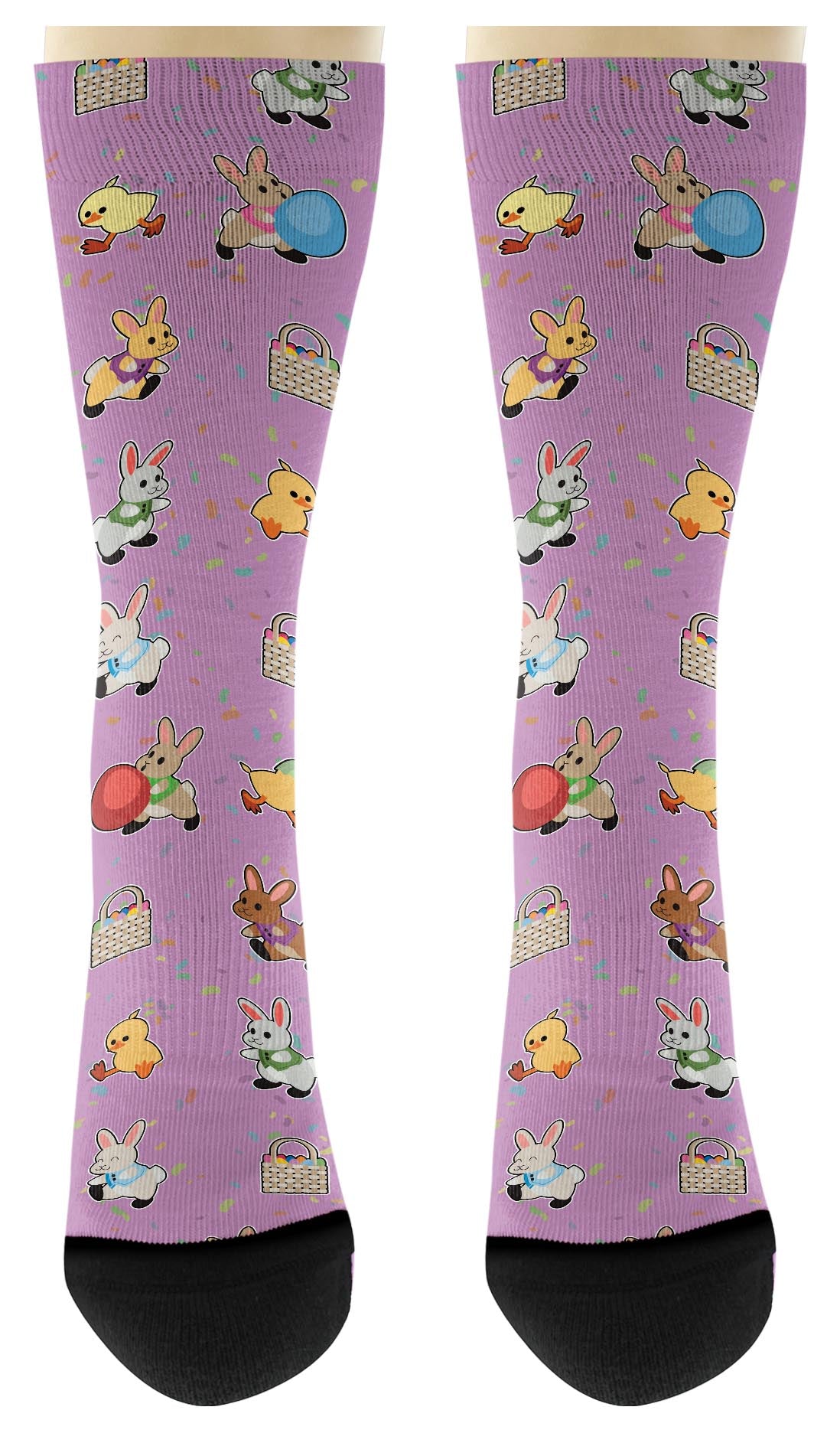 front view of a pair of socks