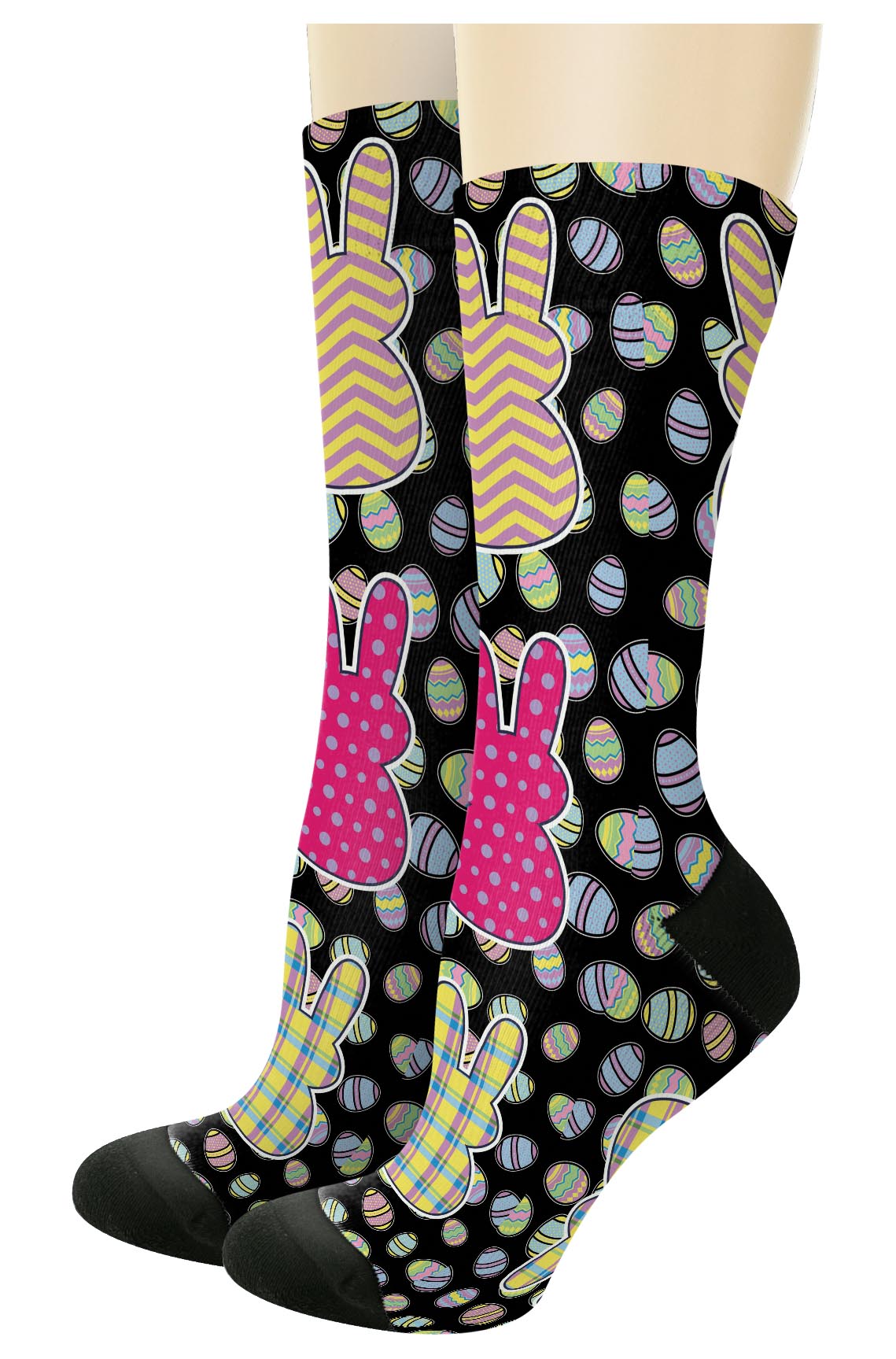 left side of a pair of socks