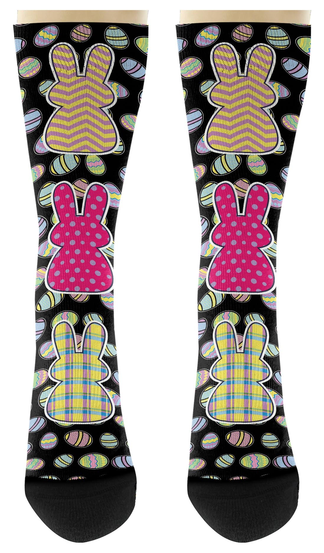 front view of a pair of socks