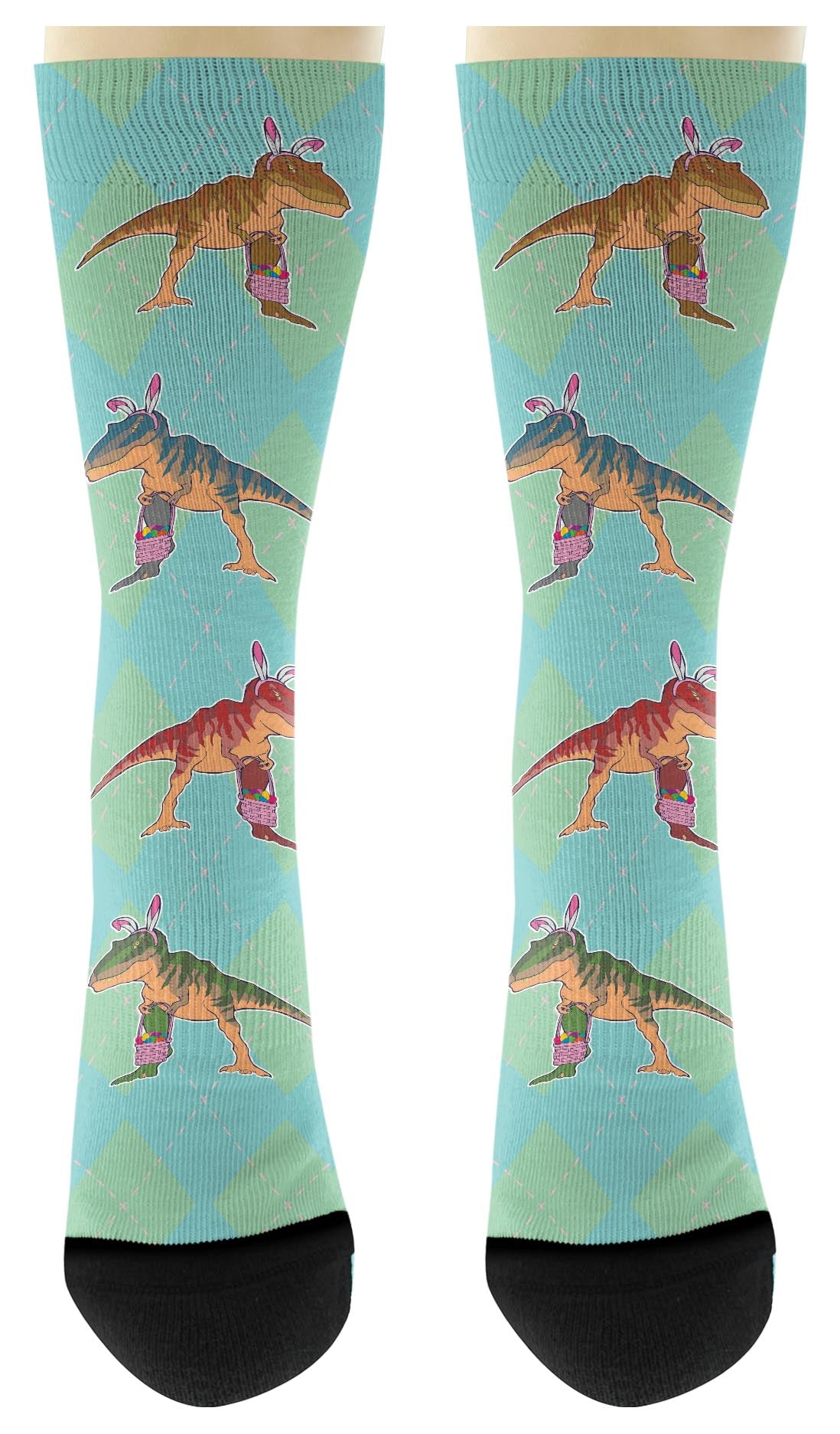 front view of a pair of socks