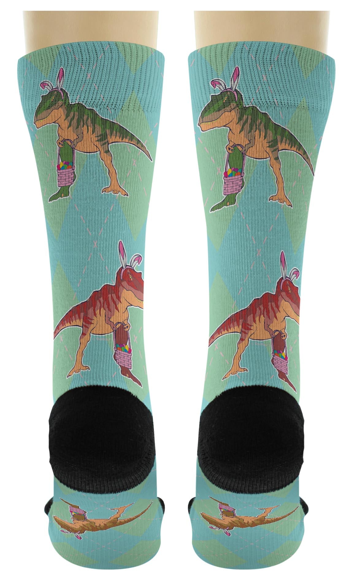 back view of a pair of socks