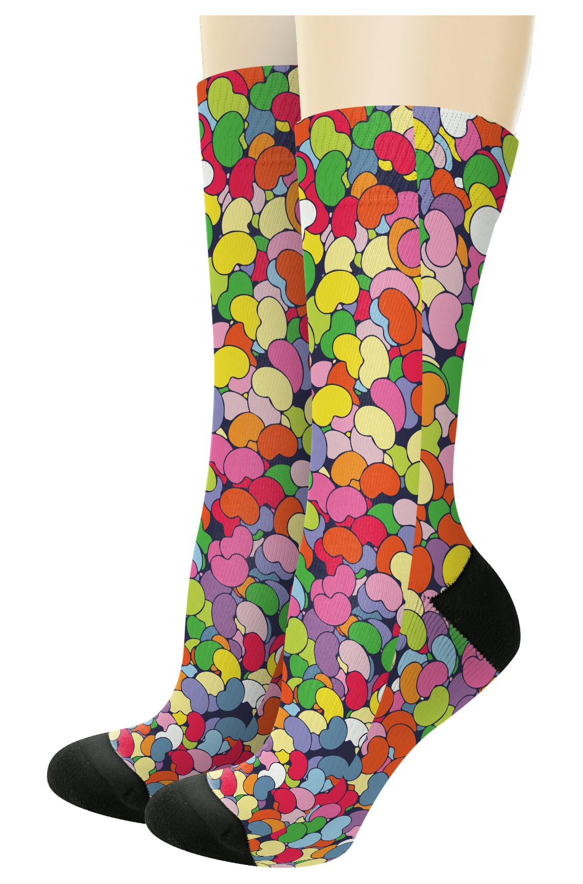 left side of a pair of socks