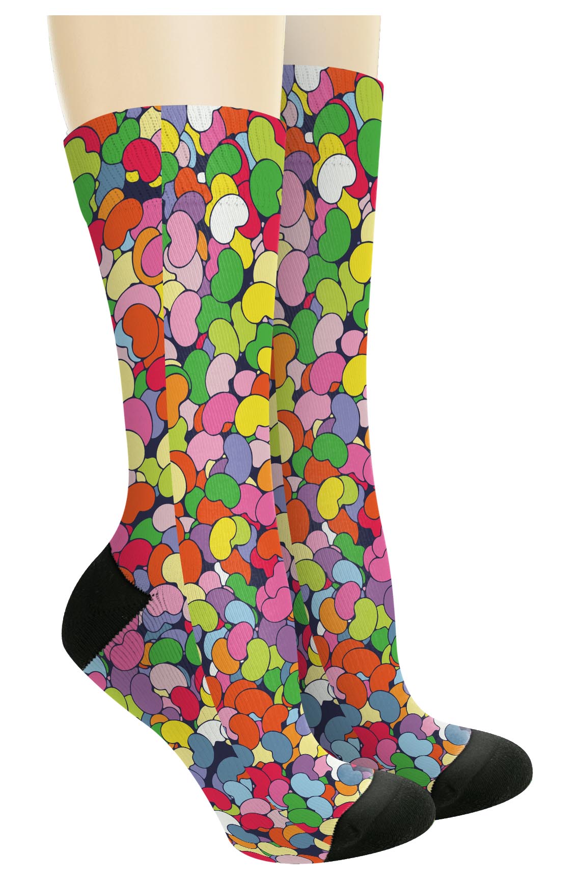 right side of a pair of socks