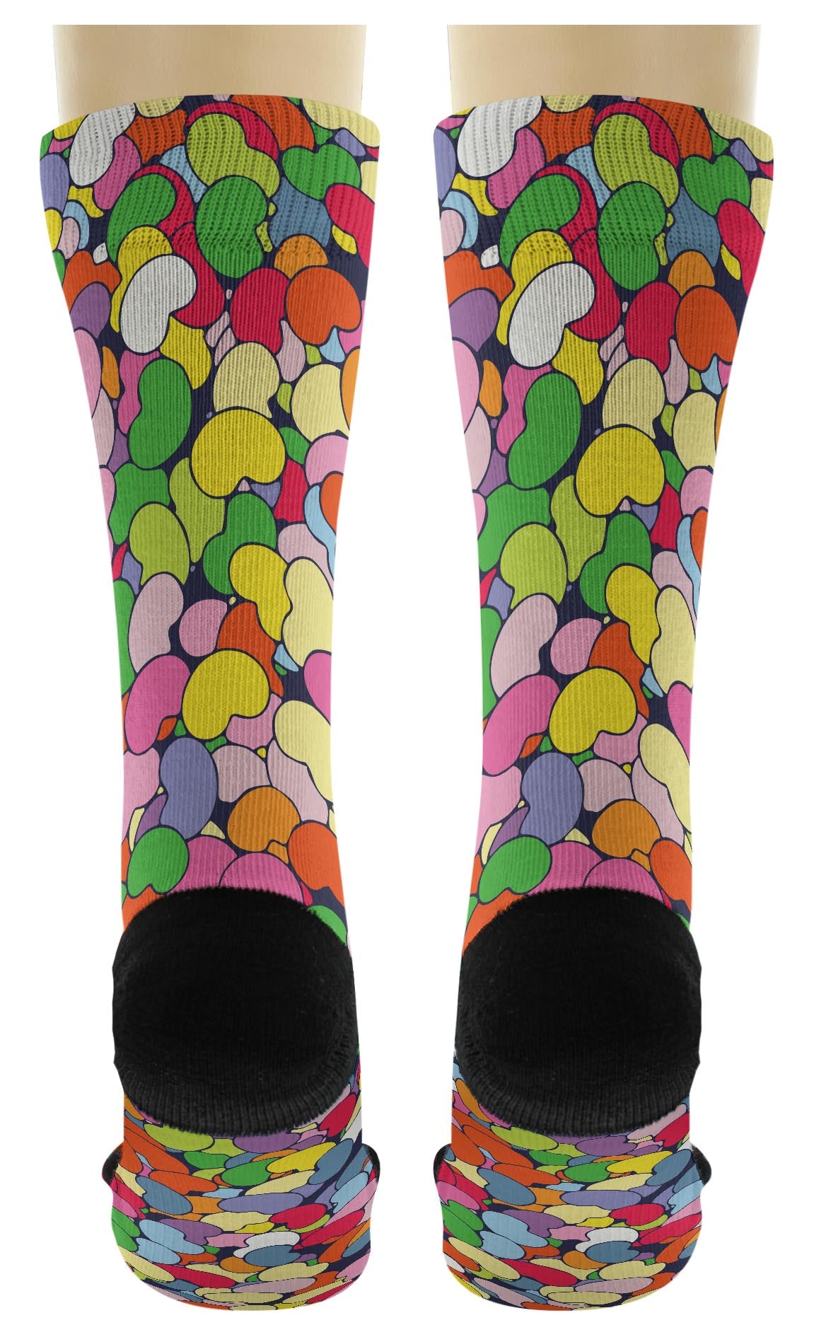back view of a pair of socks