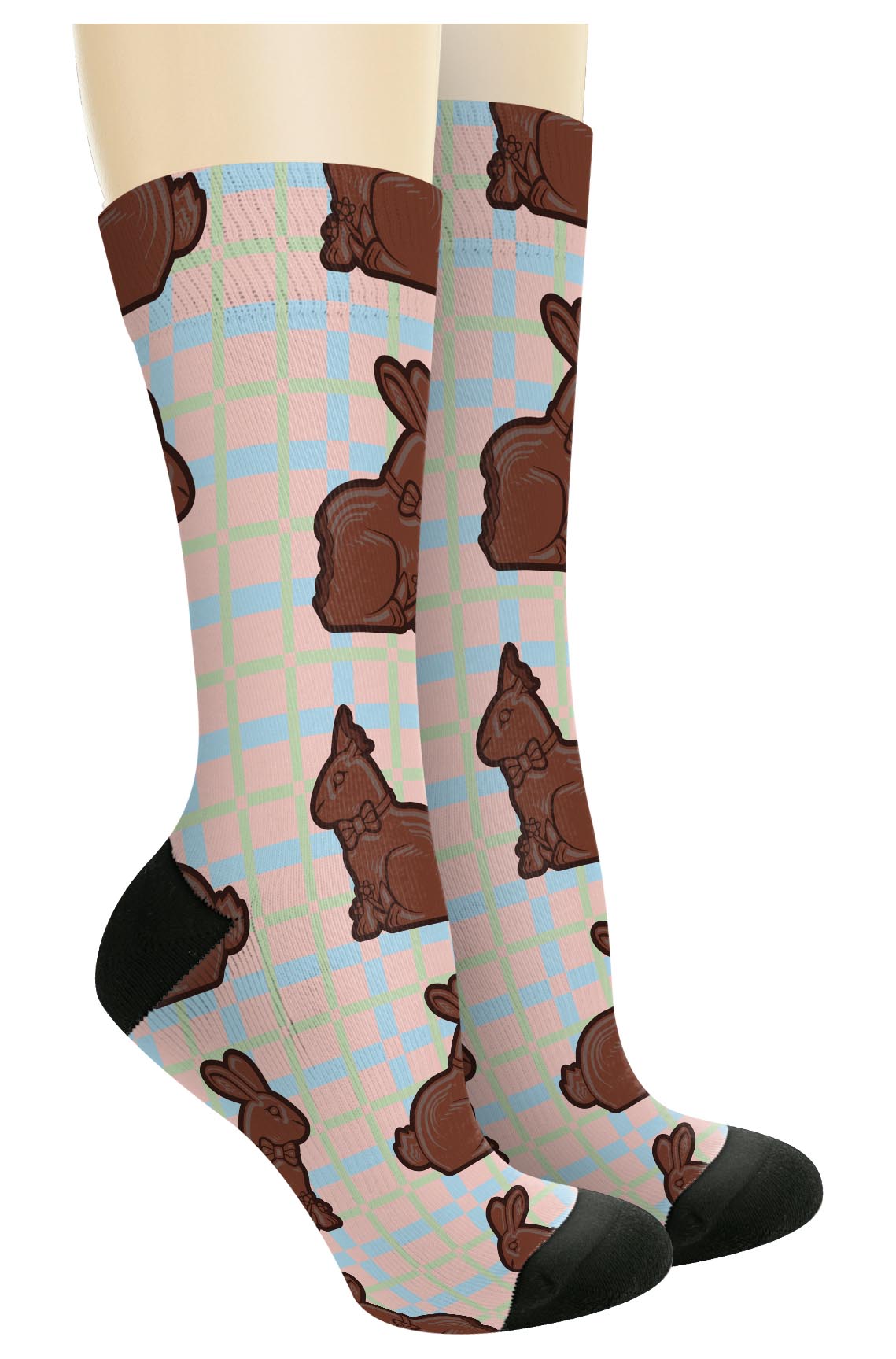 right side of a pair of socks