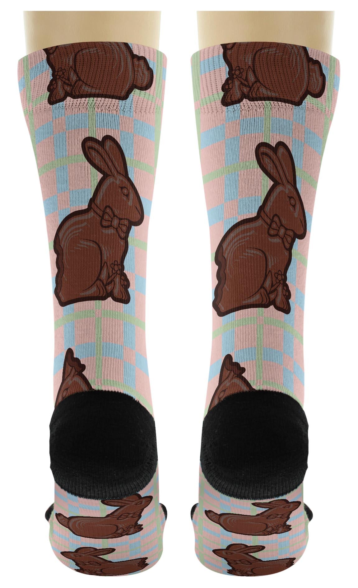 back view of a pair of socks