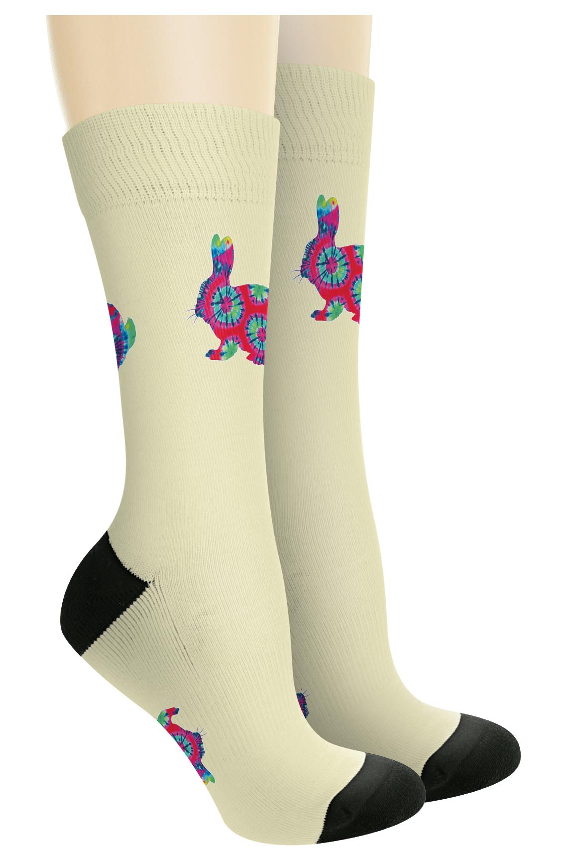 right side of a pair of socks