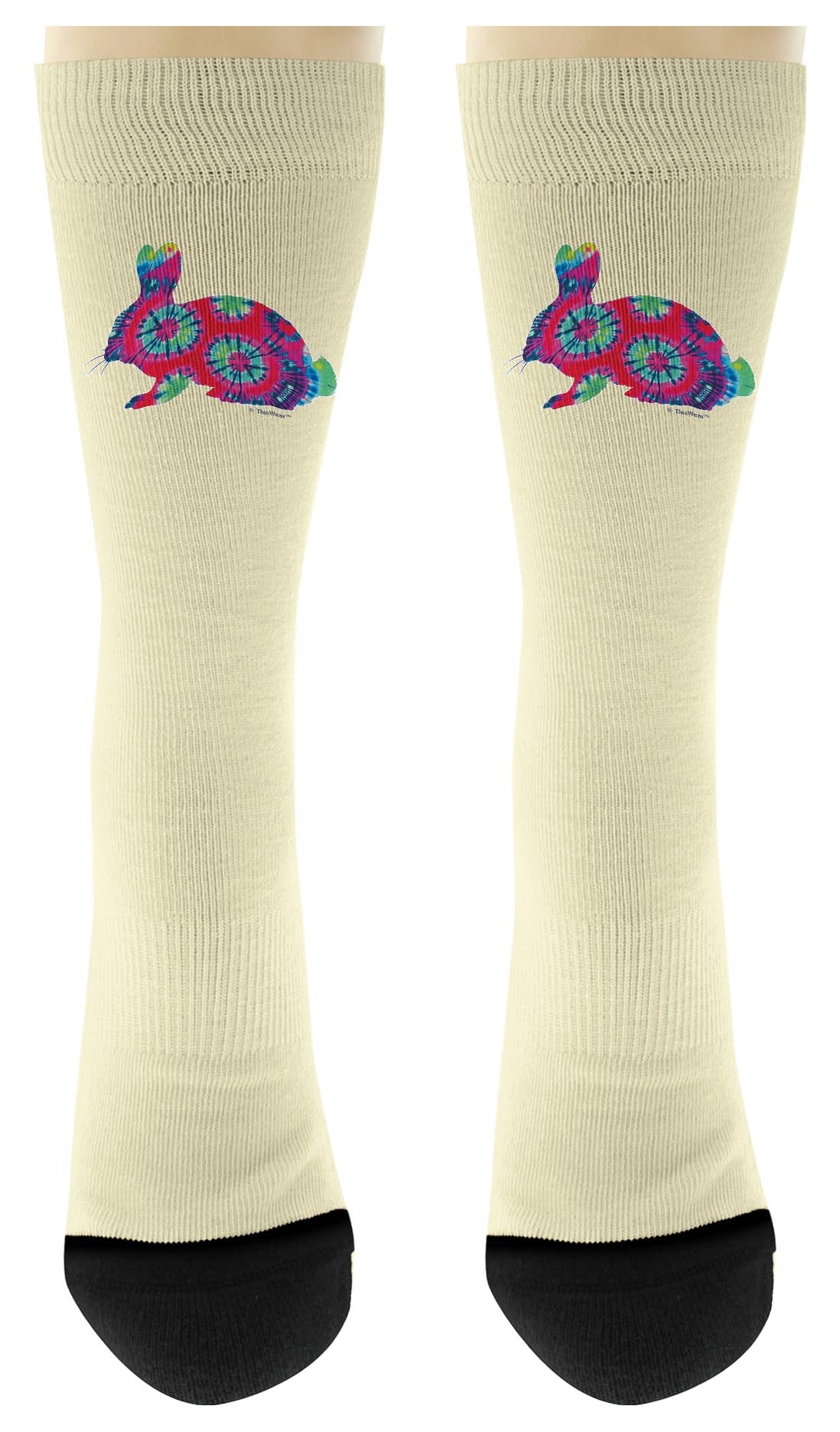front view of a pair of socks