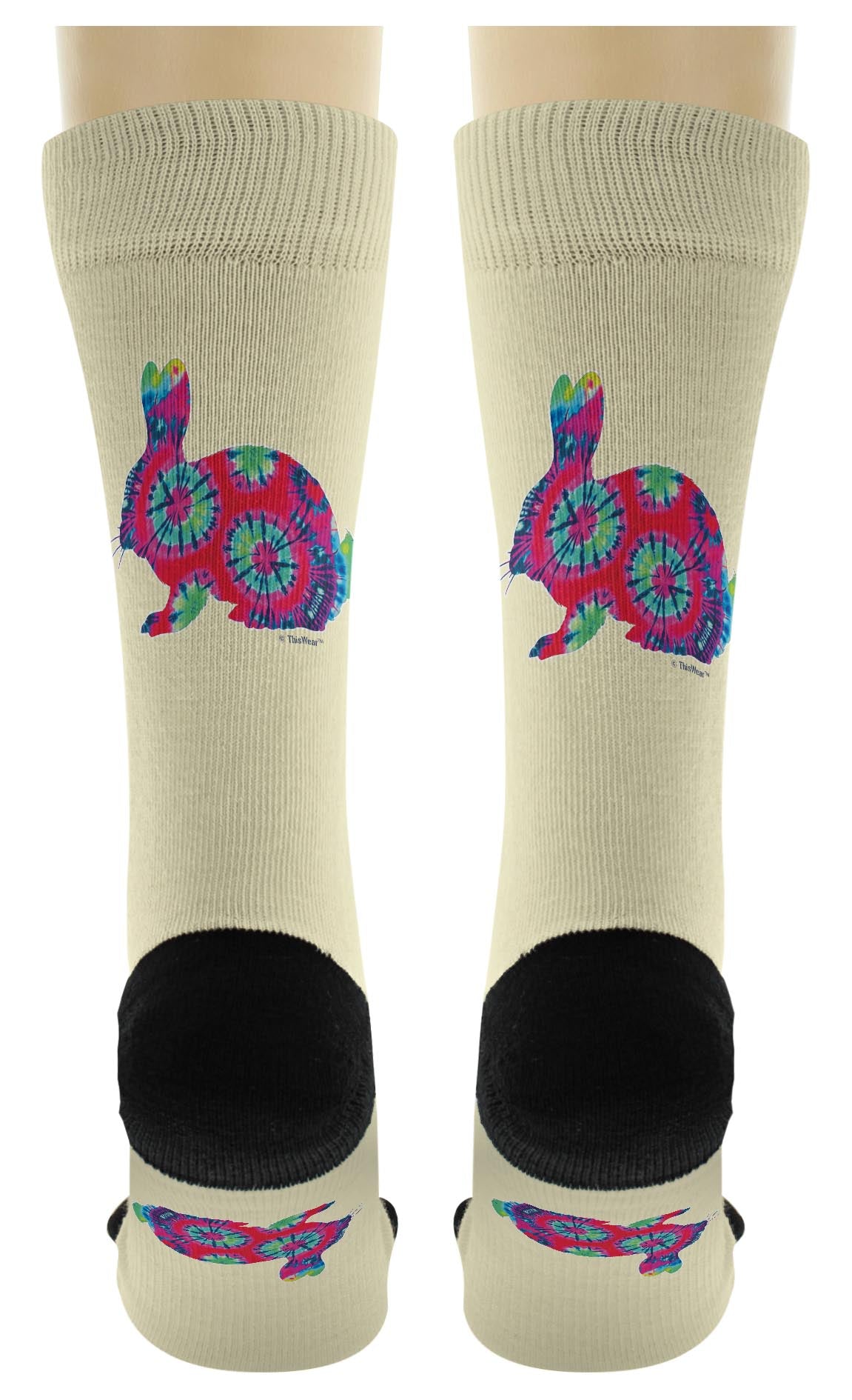 back view of a pair of socks