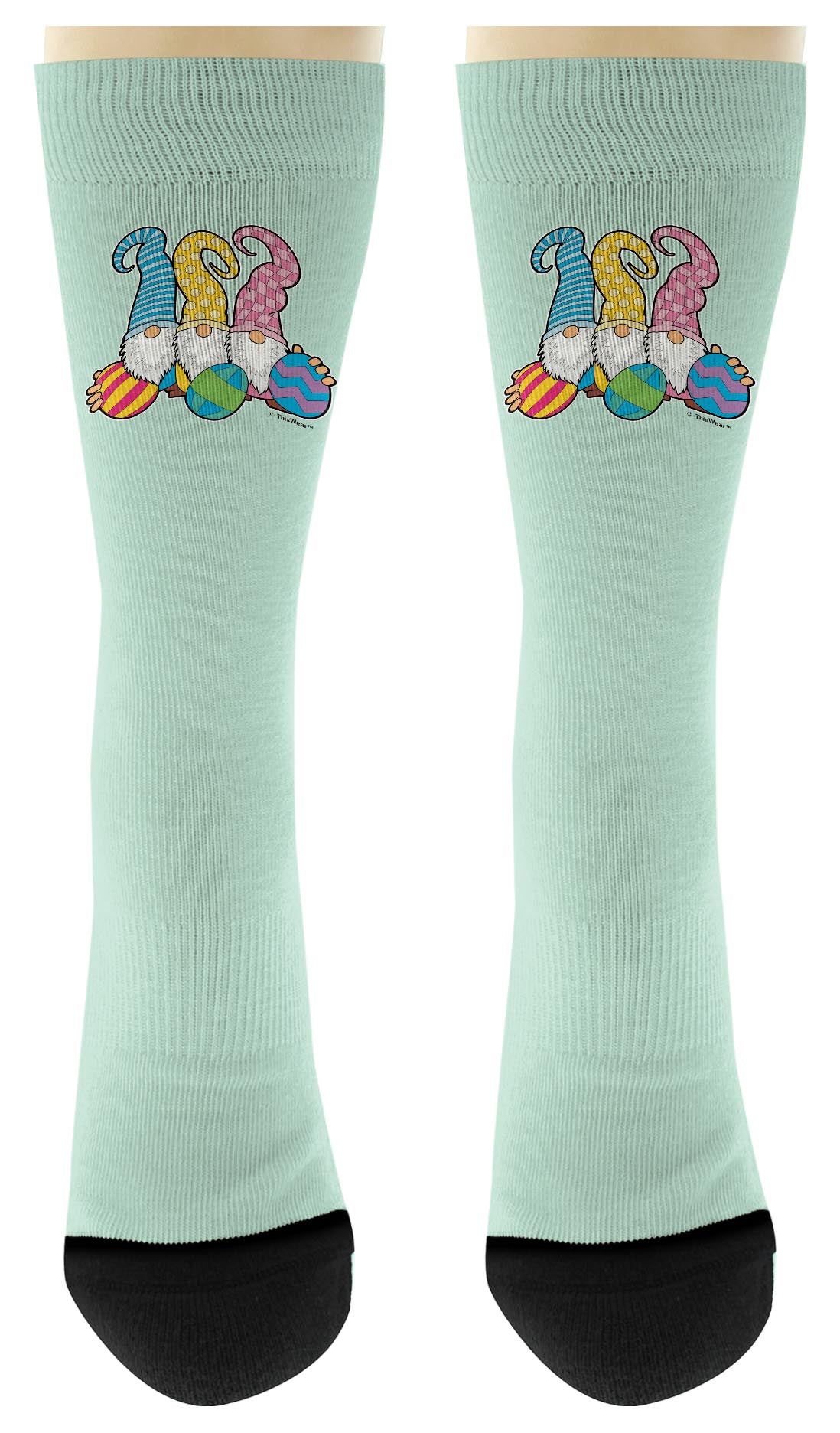 front view of a pair of socks