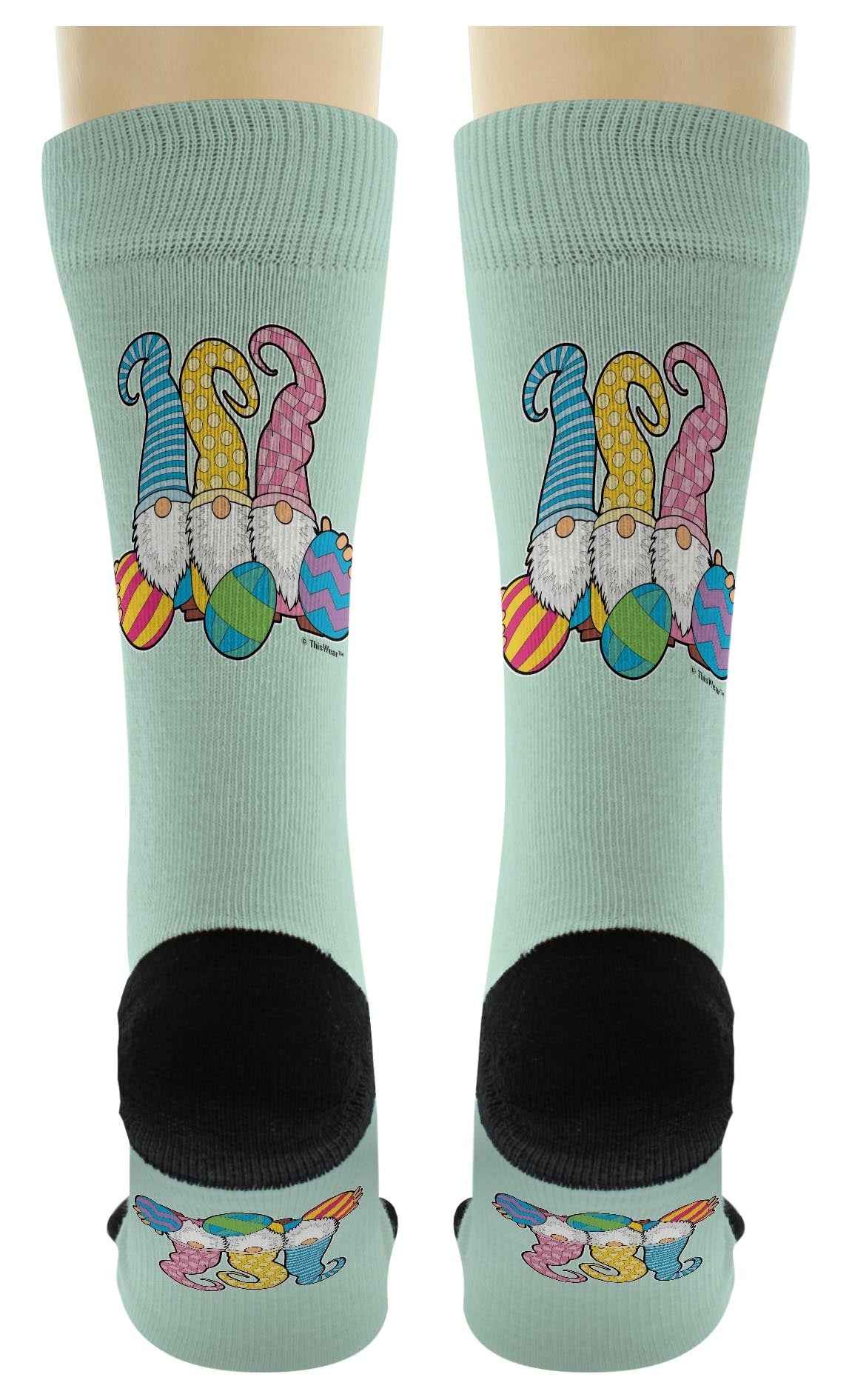 back view of a pair of socks