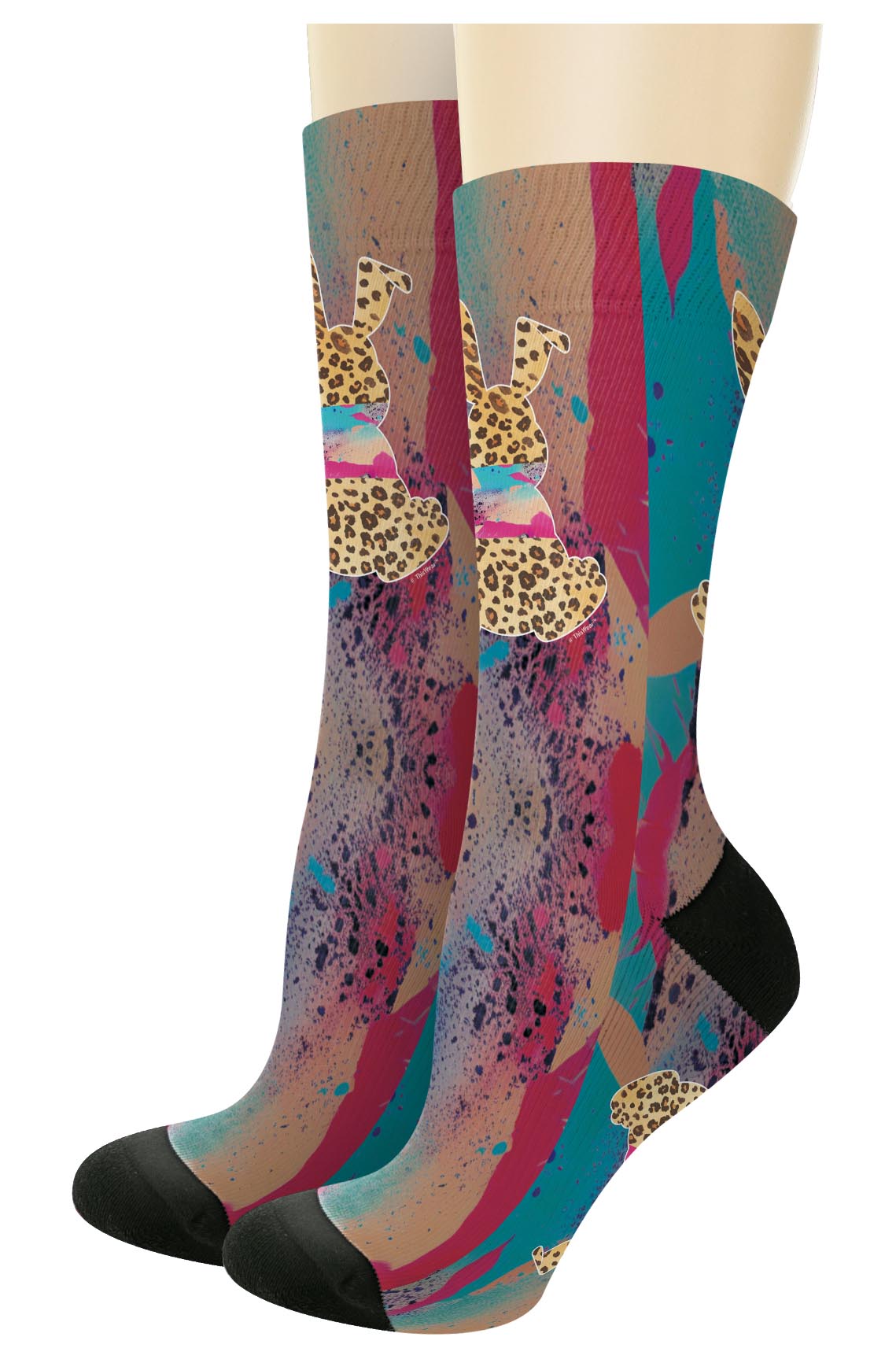 left side of a pair of socks