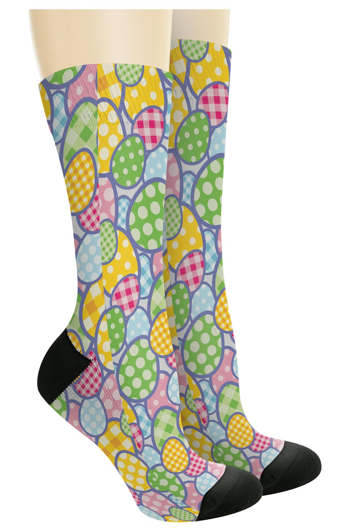 right side of a pair of socks