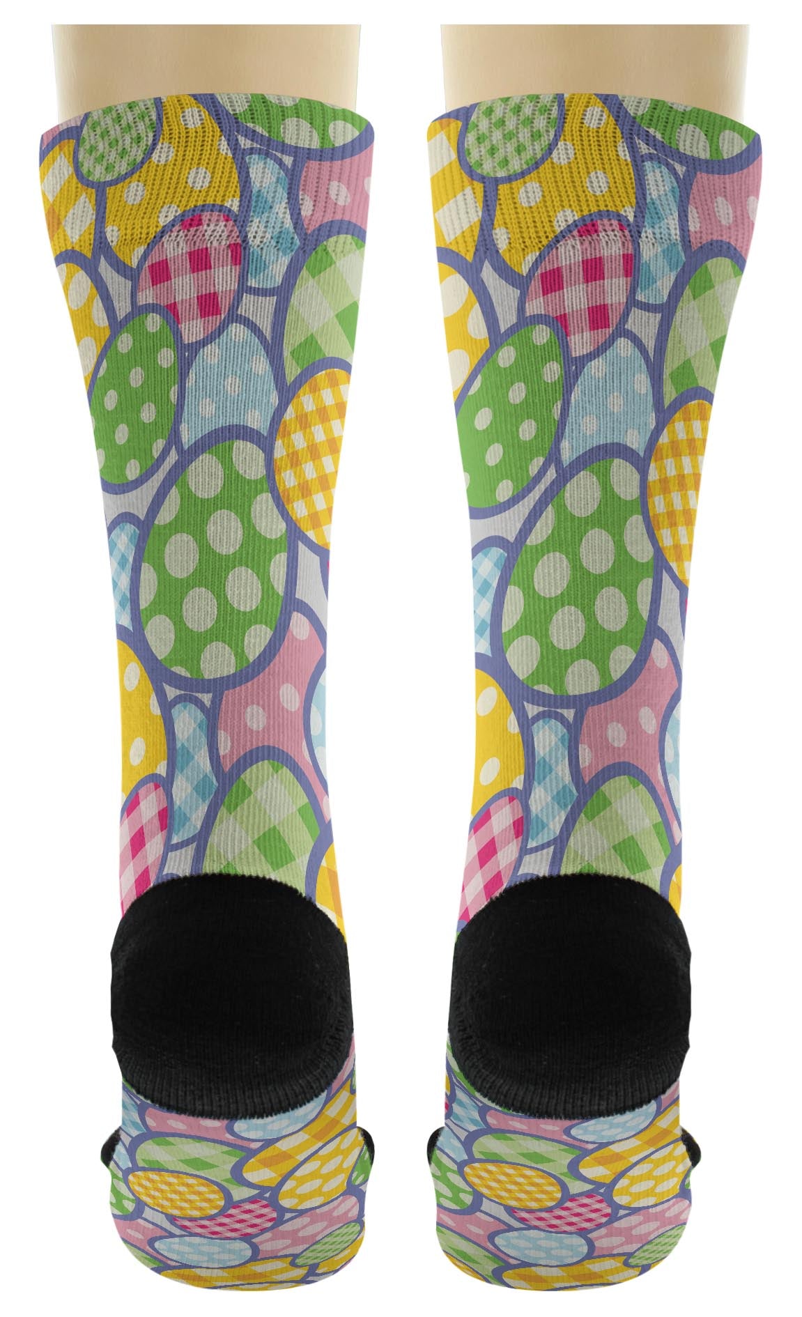 back view of a pair of socks