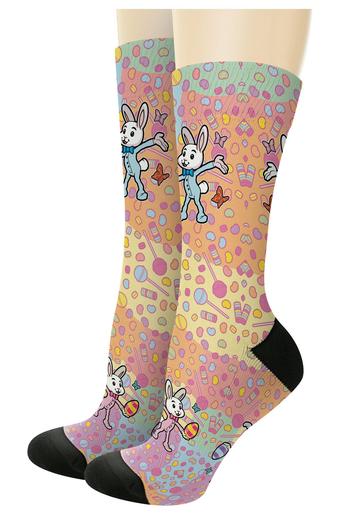 left side of a pair of socks
